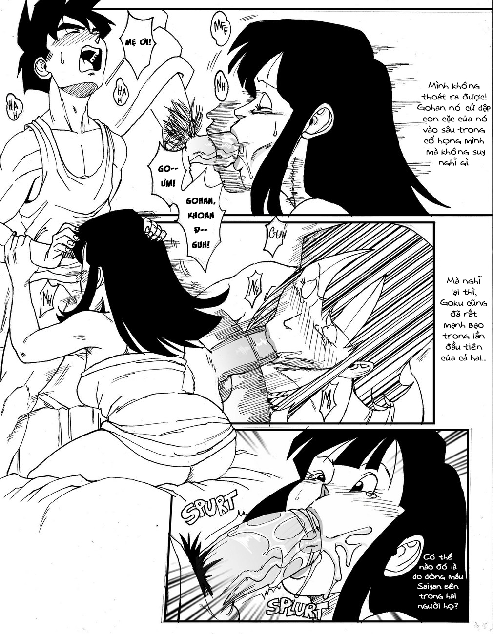 HentaiVN.net - Ảnh 17 - Chichi và Gohan [Gohan x Chichi] - Oneshot