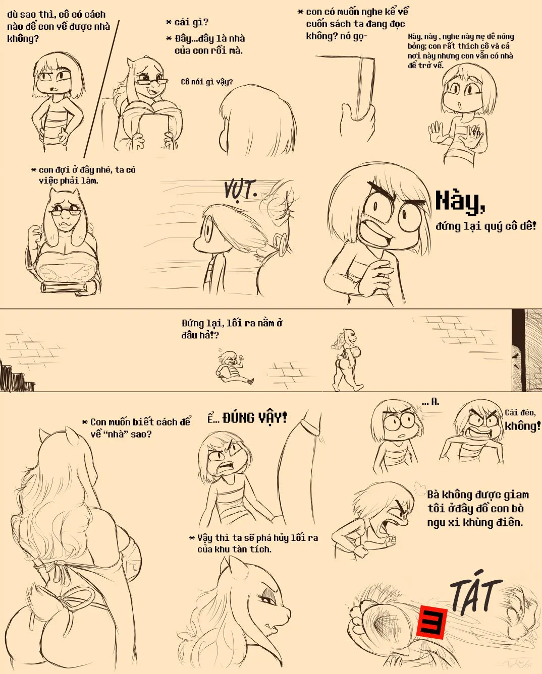 HentaiVN.net - Ảnh 14 - Câu Chuyện Dưới Lòng Đất [Under(her)tail Monster-GirlEdition] - Chap 1