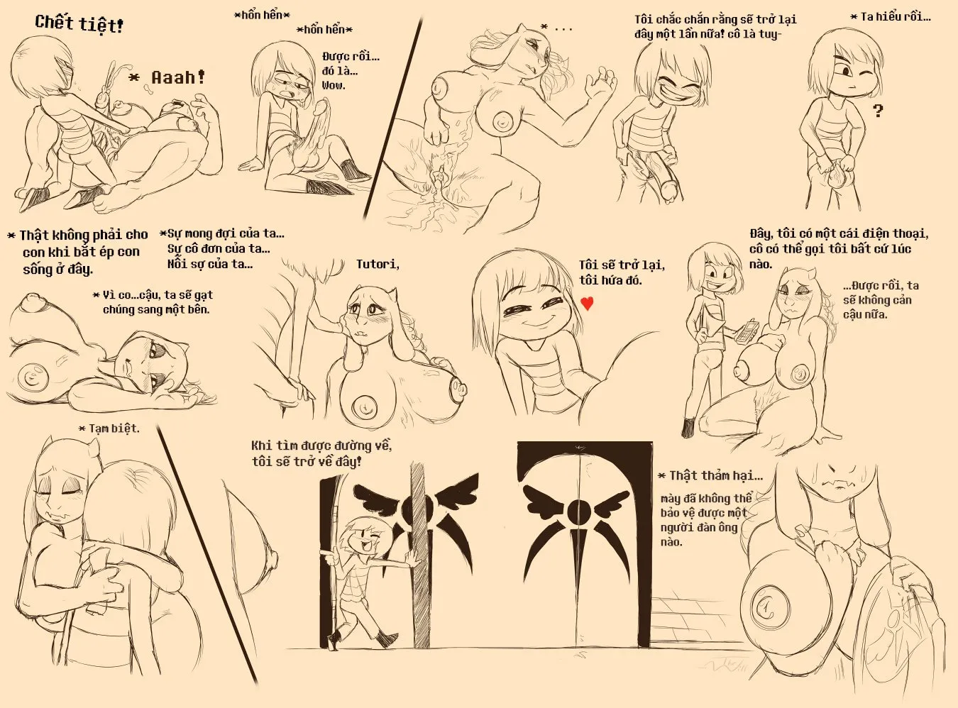 HentaiVN.net - Ảnh 19 - Câu Chuyện Dưới Lòng Đất [Under(her)tail Monster-GirlEdition] - Chap 1