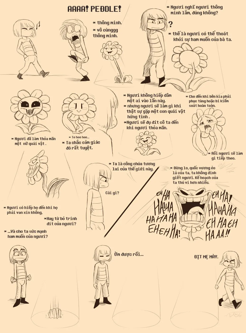 HentaiVN.net - Ảnh 20 - Câu Chuyện Dưới Lòng Đất [Under(her)tail Monster-GirlEdition] - Chap 1