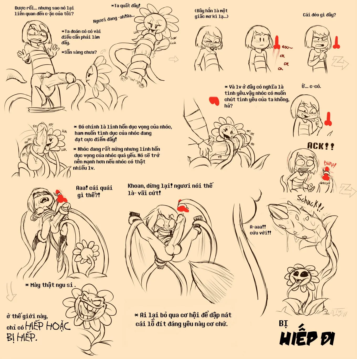 HentaiVN.net - Ảnh 3 - Câu Chuyện Dưới Lòng Đất [Under(her)tail Monster-GirlEdition] - Chap 1