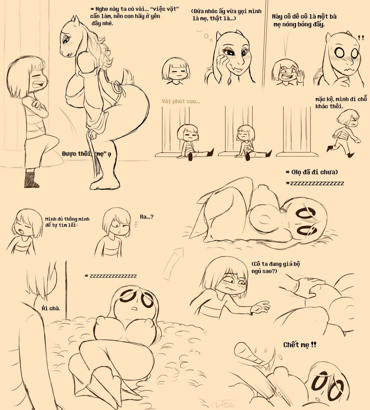 HentaiVN.net - Ảnh 6 - Câu Chuyện Dưới Lòng Đất [Under(her)tail Monster-GirlEdition] - Chap 1