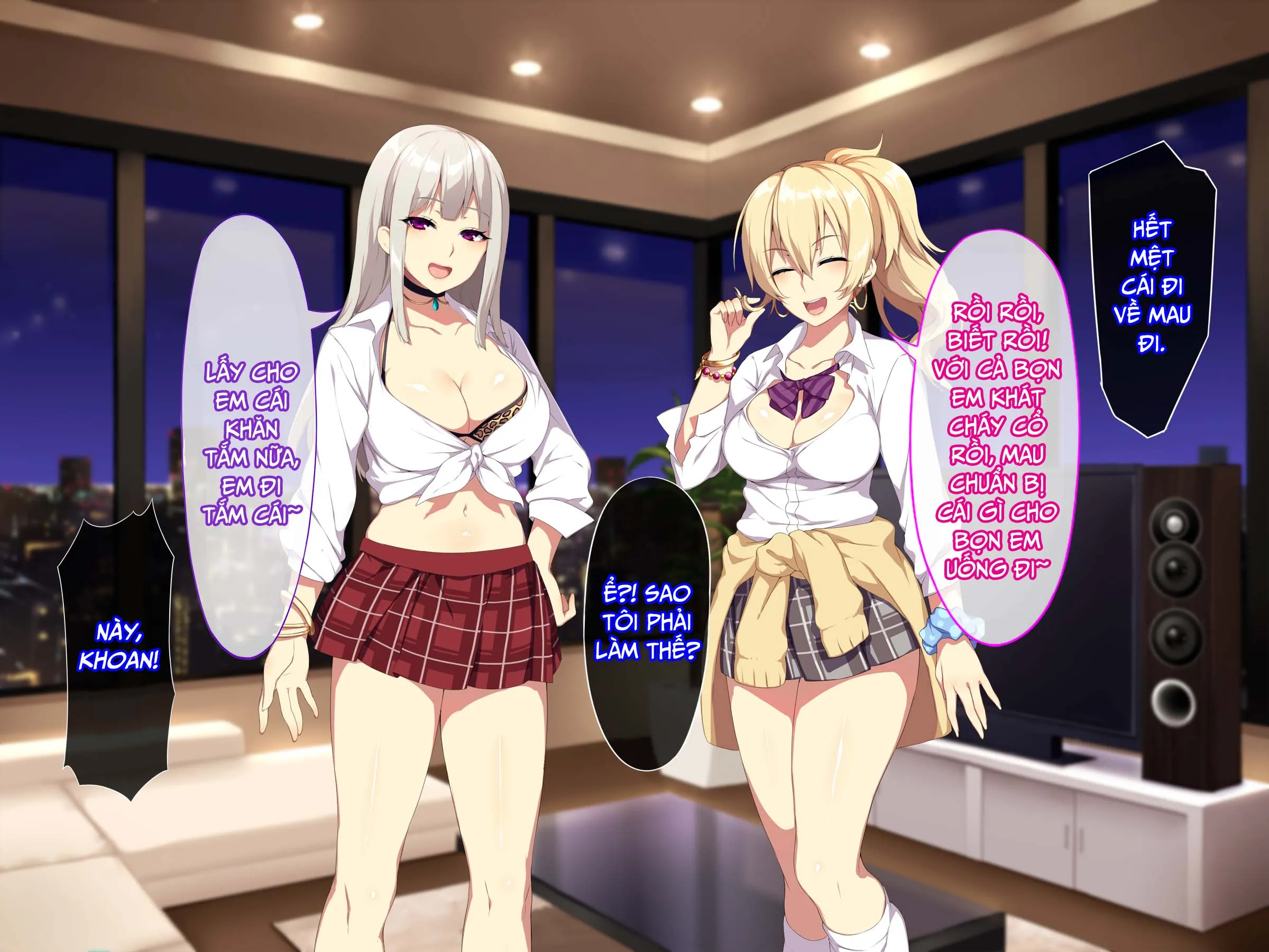 HentaiVN.net - Ảnh 15 - Cho Hai Em Gal Ở Nhờ Một Đêm [深夜の迷いギャル; Shinya No Mayoi Gal] - Chap 1 gái vàng