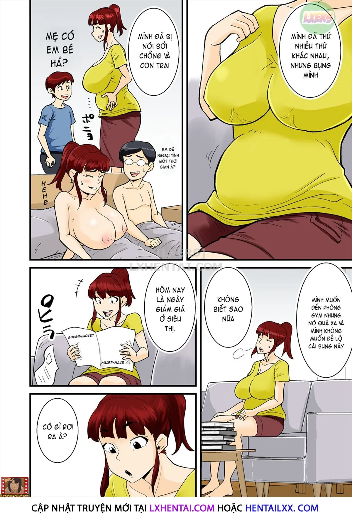 HentaiVN.net - Ảnh 7 - Mom Is Hit By DQN [Mama Wa DQN Ni Mawasareru] - Oneshot