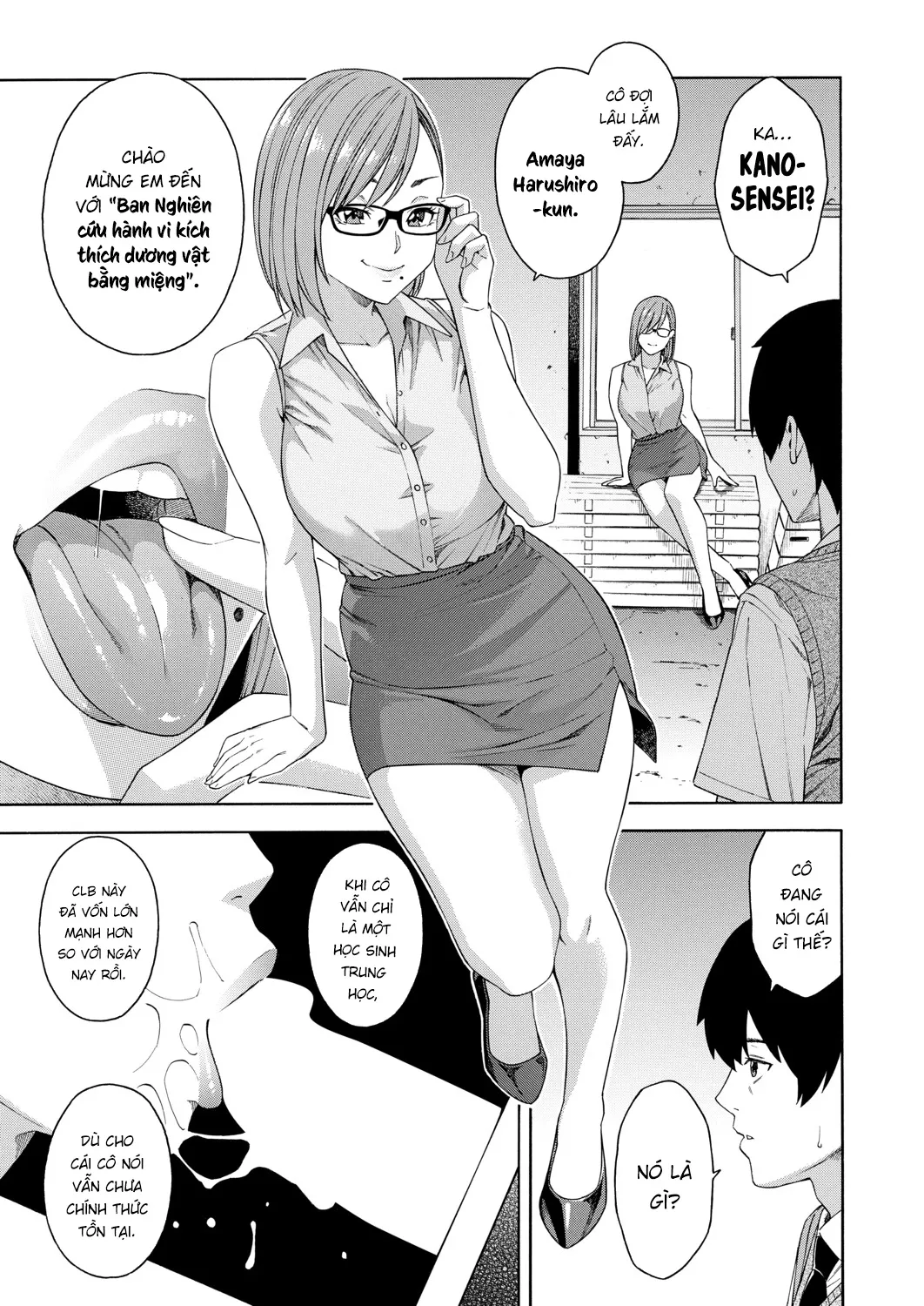 HentaiVN.net - Ảnh 9 - Ban nghiên cứu hành vi kích thích dương vật bằng miệng [Fellatio Kenkyuubu; Fellatio Fesearch Department] - Chap 1
