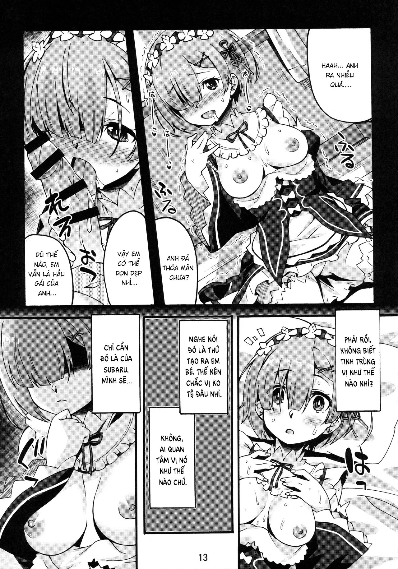 HentaiVN.net - Ảnh 12 - Rem’s Playing by Herself (Re:Zero Kara Hajimeru Isekai Seikatsu) - Oneshot