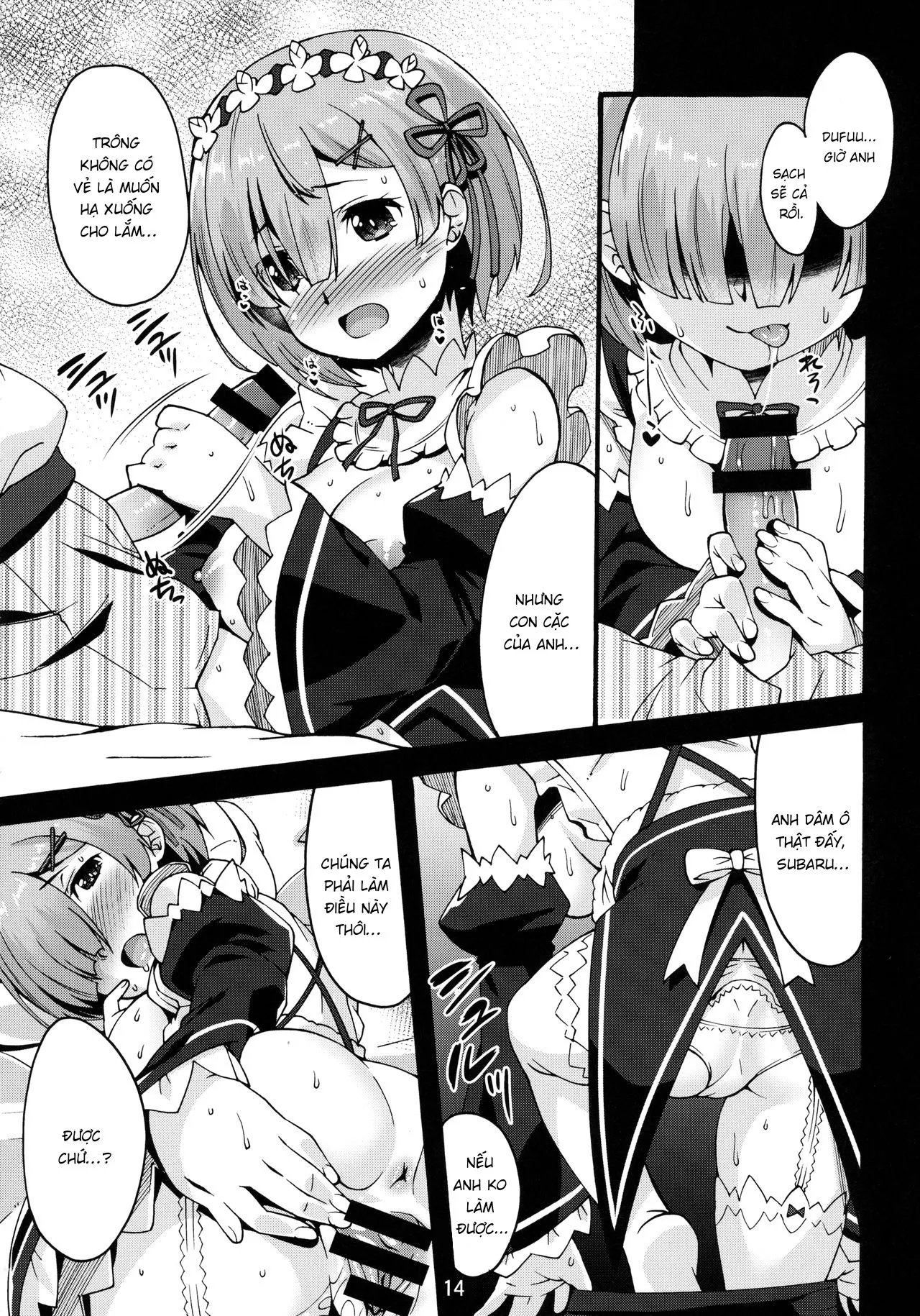 HentaiVN.net - Ảnh 13 - Rem’s Playing by Herself (Re:Zero Kara Hajimeru Isekai Seikatsu) - Oneshot