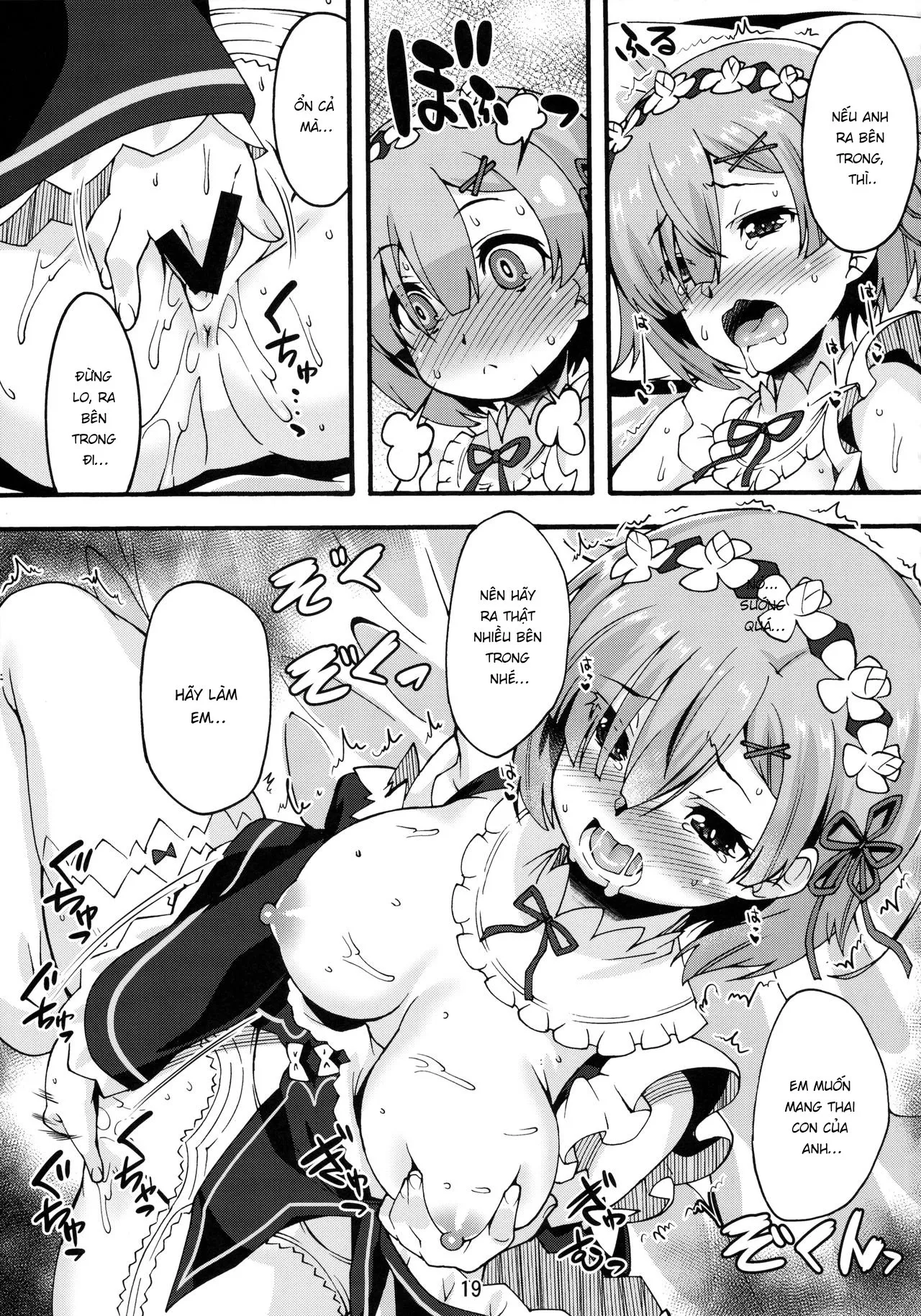 HentaiVN.net - Ảnh 18 - Rem’s Playing by Herself (Re:Zero Kara Hajimeru Isekai Seikatsu) - Oneshot