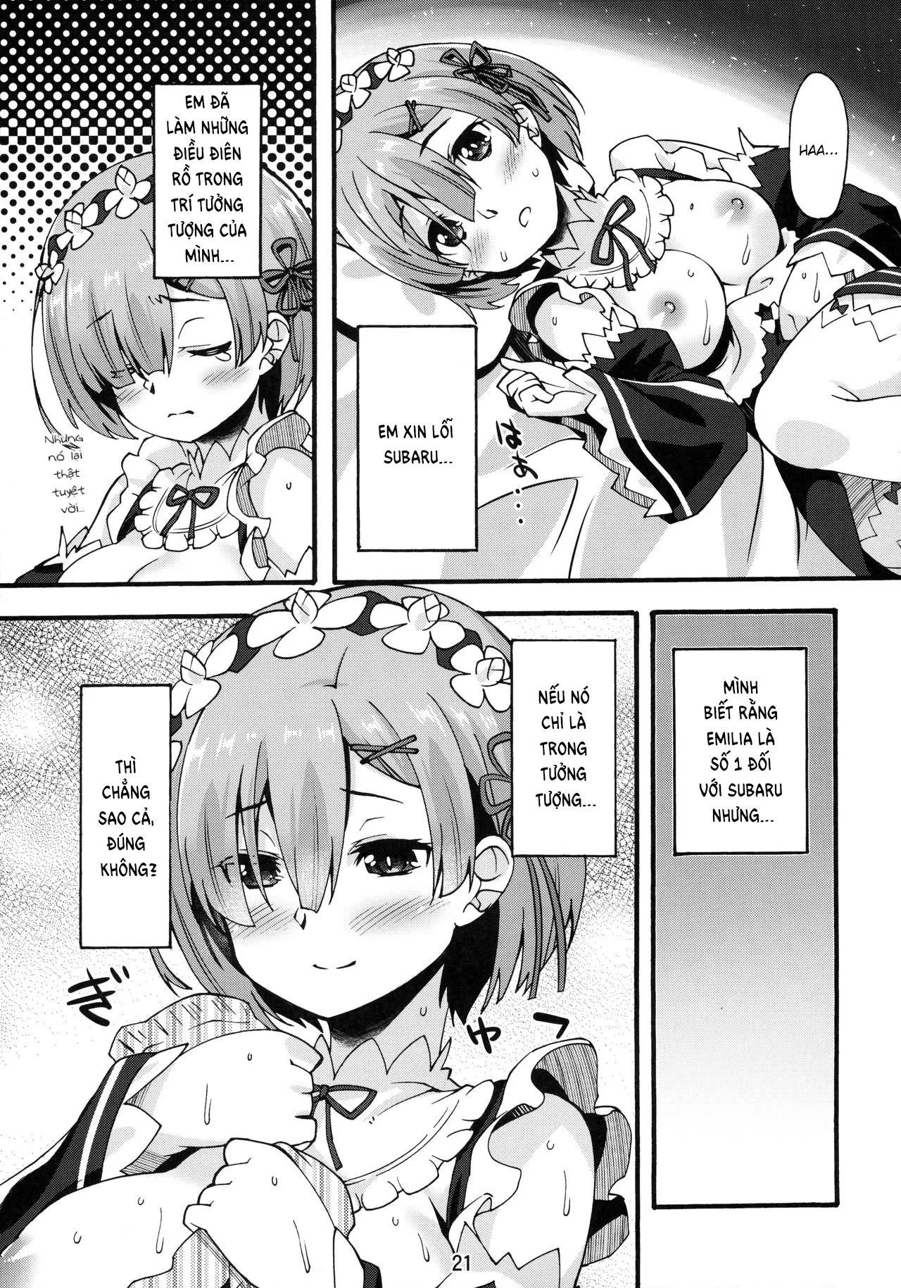 HentaiVN.net - Ảnh 20 - Rem’s Playing by Herself (Re:Zero Kara Hajimeru Isekai Seikatsu) - Oneshot