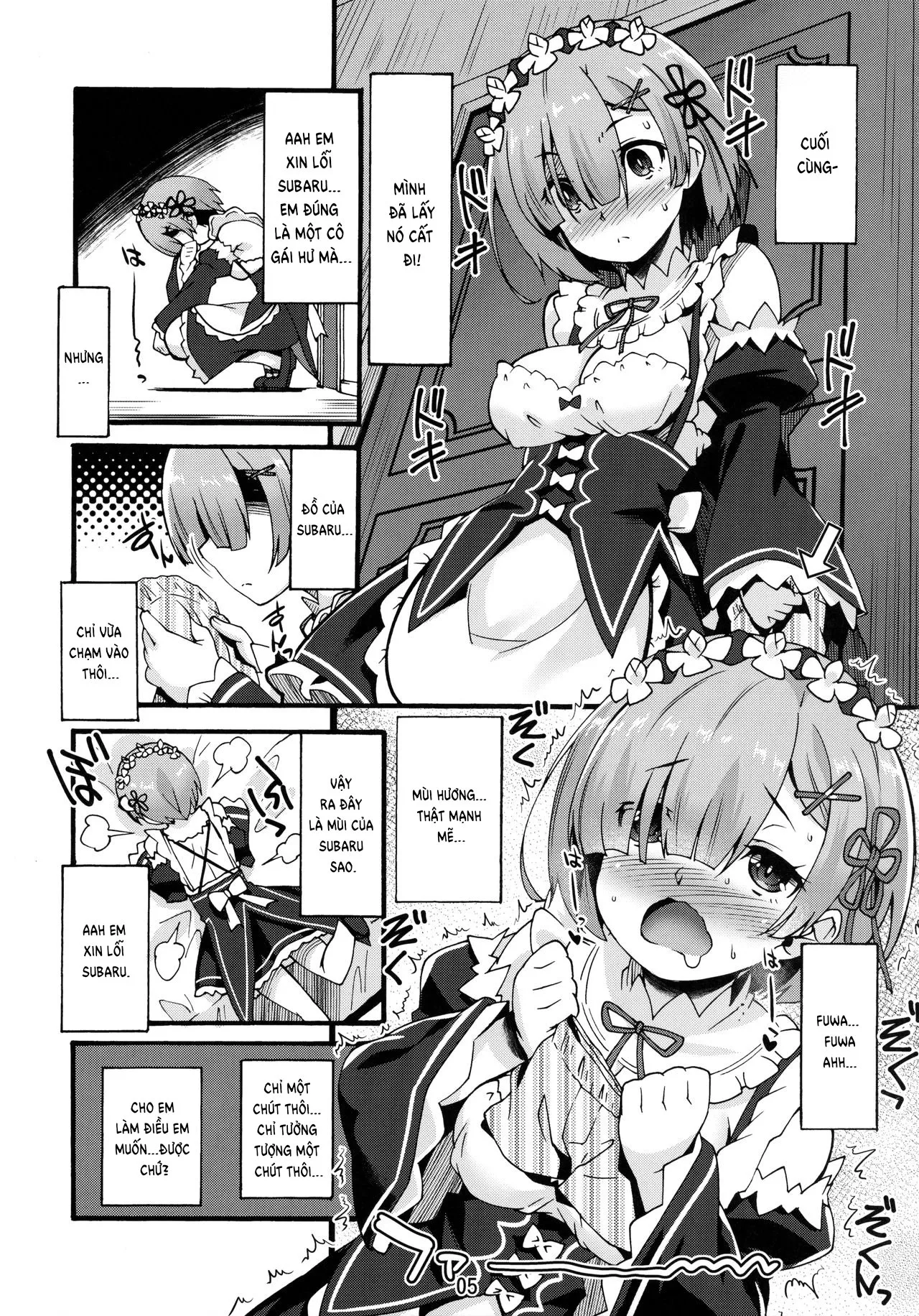 HentaiVN.net - Ảnh 4 - Rem’s Playing by Herself (Re:Zero Kara Hajimeru Isekai Seikatsu) - Oneshot