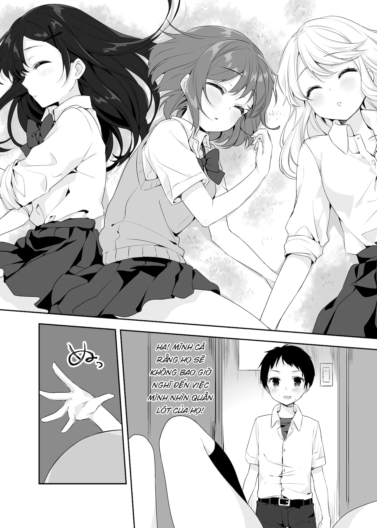 HentaiVN.net - Ảnh 8 - Họ tỉnh giấc khi tôi đang cố hiếp chị gái và bạn của bà ấy trong khi họ đang ngủ. [Boku no Onee-chan to Tomodachi wo Nemurasete Osottemitara Kaeriuchi ni Atta] - Oneshot
