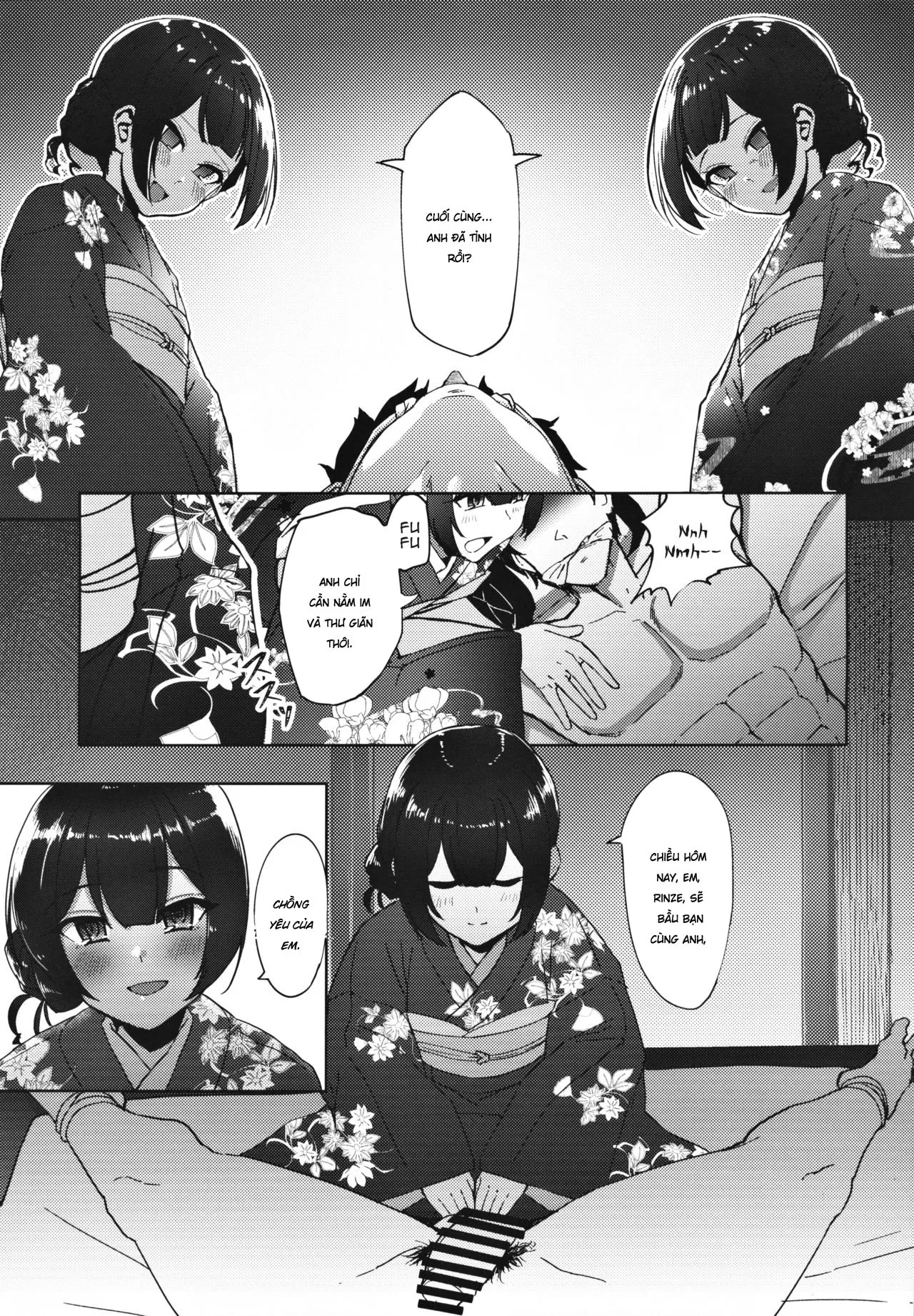 HentaiVN.net - Ảnh 9 - Bà Mẹ Vợ Dâm Đãng Và Chàng Rể May Mắn [Visiting the Morino House] - Oneshot
