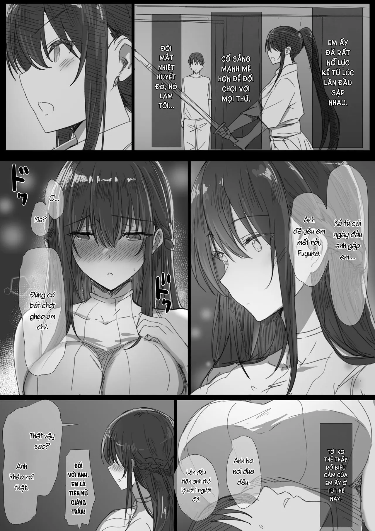 HentaiVN.net - Ảnh 8 - Ki ga Tsuyoi Seiso na Hitozuma Reijou ga Netorareru made no Ichibu Shijuu [気が強い清楚な人妻令嬢が寝取られるまでの一部始終] - Chap 1: Ngày em và anh làm vợ chồng.
