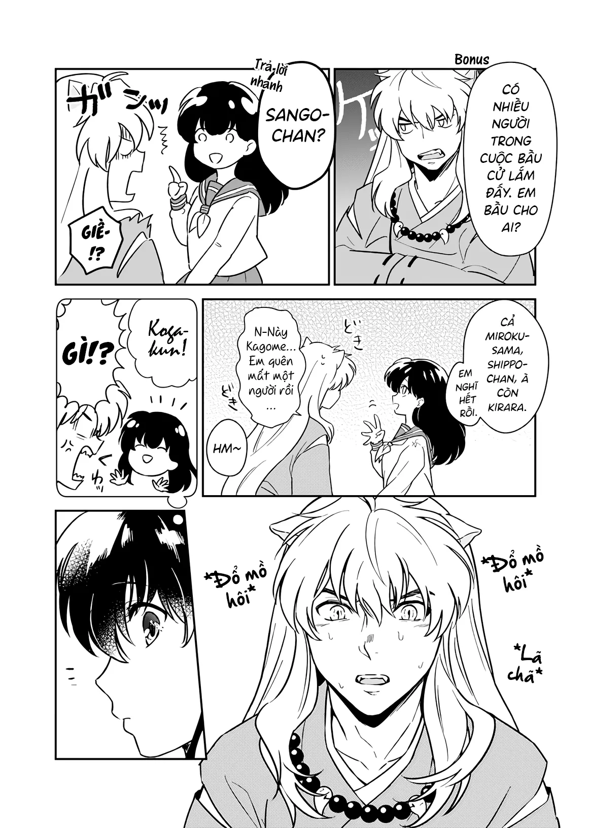 HentaiVN.net - Ảnh 9 - Tuyển tập Inuyasha [HOT Motto; Gaman Dekinai, Kiyoki Ippyou o Onegai shimasu] - Chap 4: Cast an honest vote, please