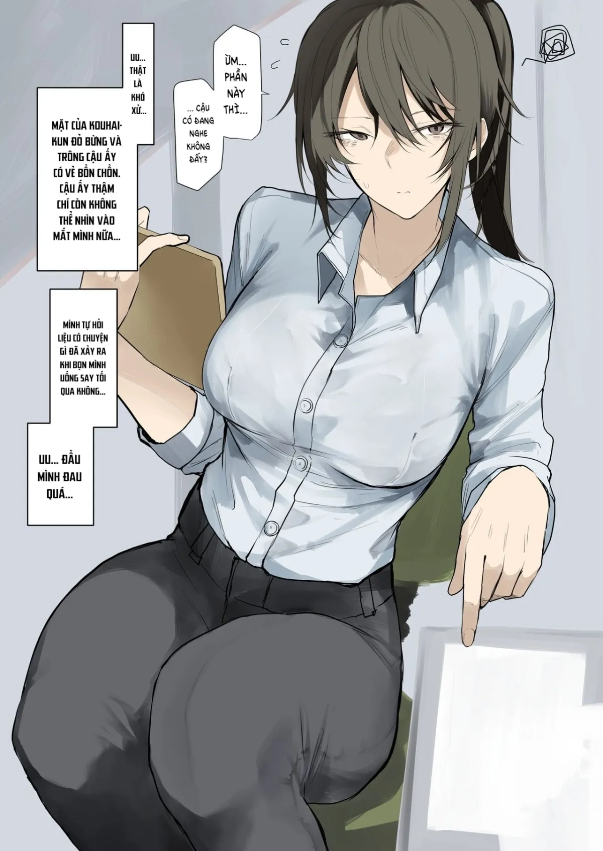 HentaiVN.net - Ảnh 8 - Chị Gái Văn Phòng Cao Lớn [Ookii OL Onee-san no Manga] - Oneshot