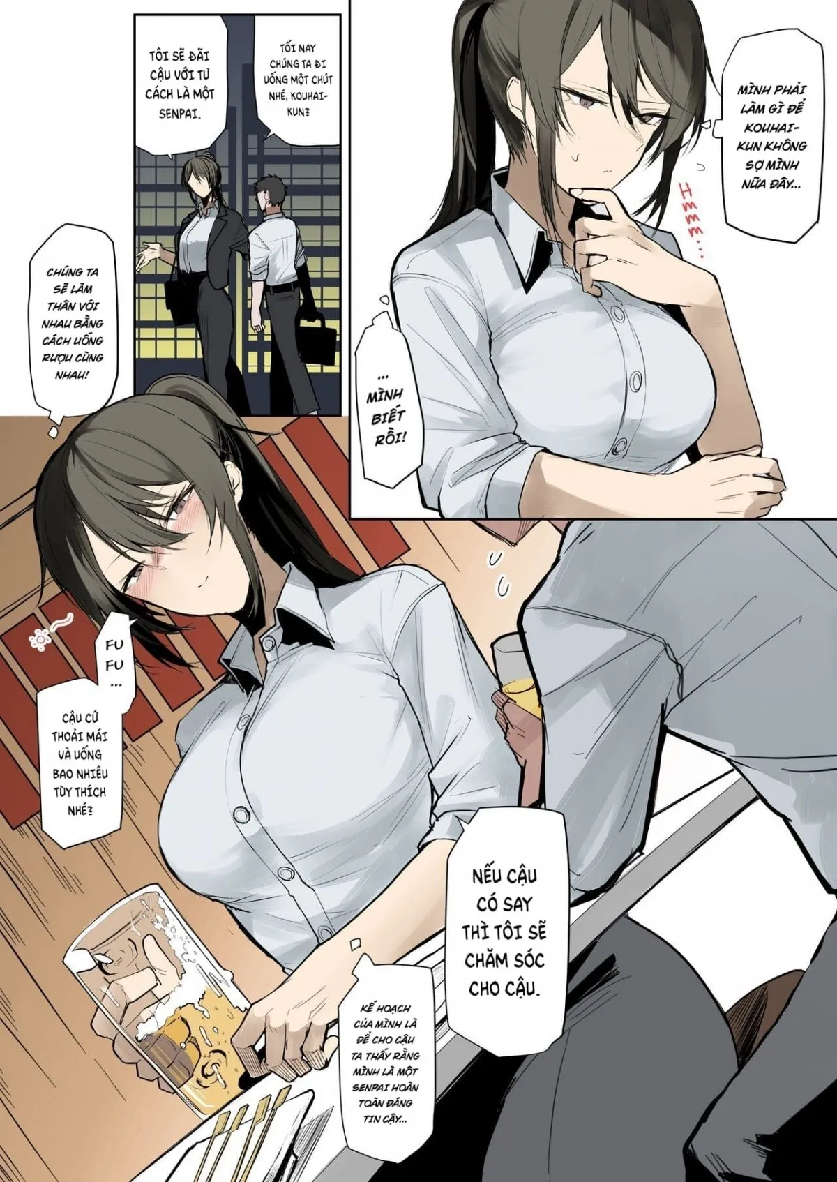 HentaiVN.net - Ảnh 3 - Chị Gái Văn Phòng Cao Lớn [Ookii OL Onee-san no Manga] - Full Color