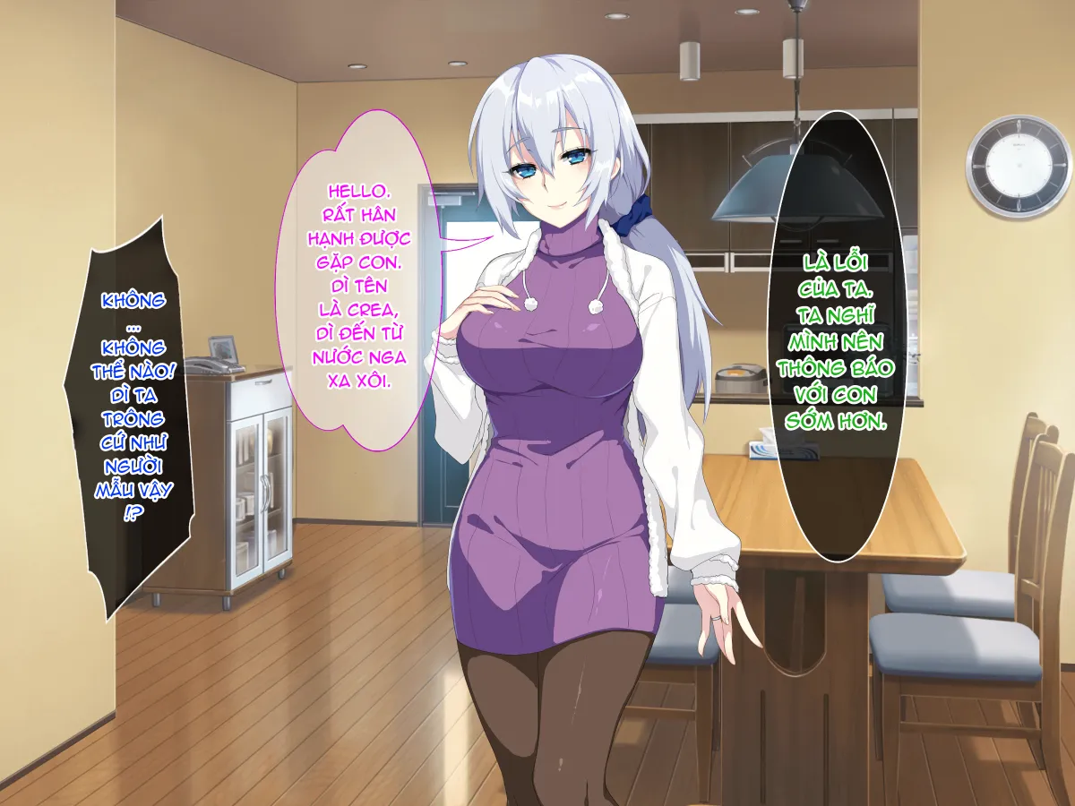 HentaiVN.net - Ảnh 6 - Bà mẹ Nga ngố của tôi!! [Atarashii Haha Wa Russia-Jin!? Oyaji Ni Naisho De Niizuma Netori!] - Chap 1