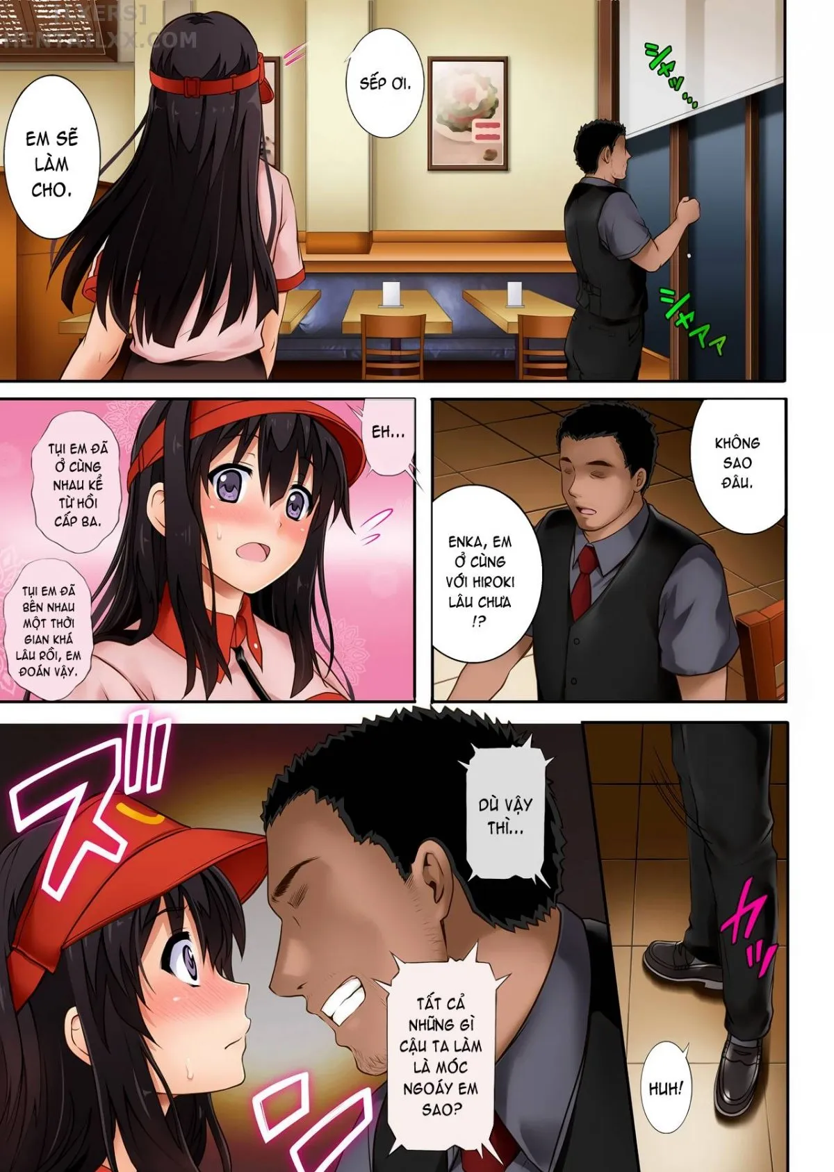 HentaiVN.net - Ảnh 18 - Kare to Watashi to Tenchou no Shinya Kinmu [Night Shift NTR] - Chapter 01 - Có che