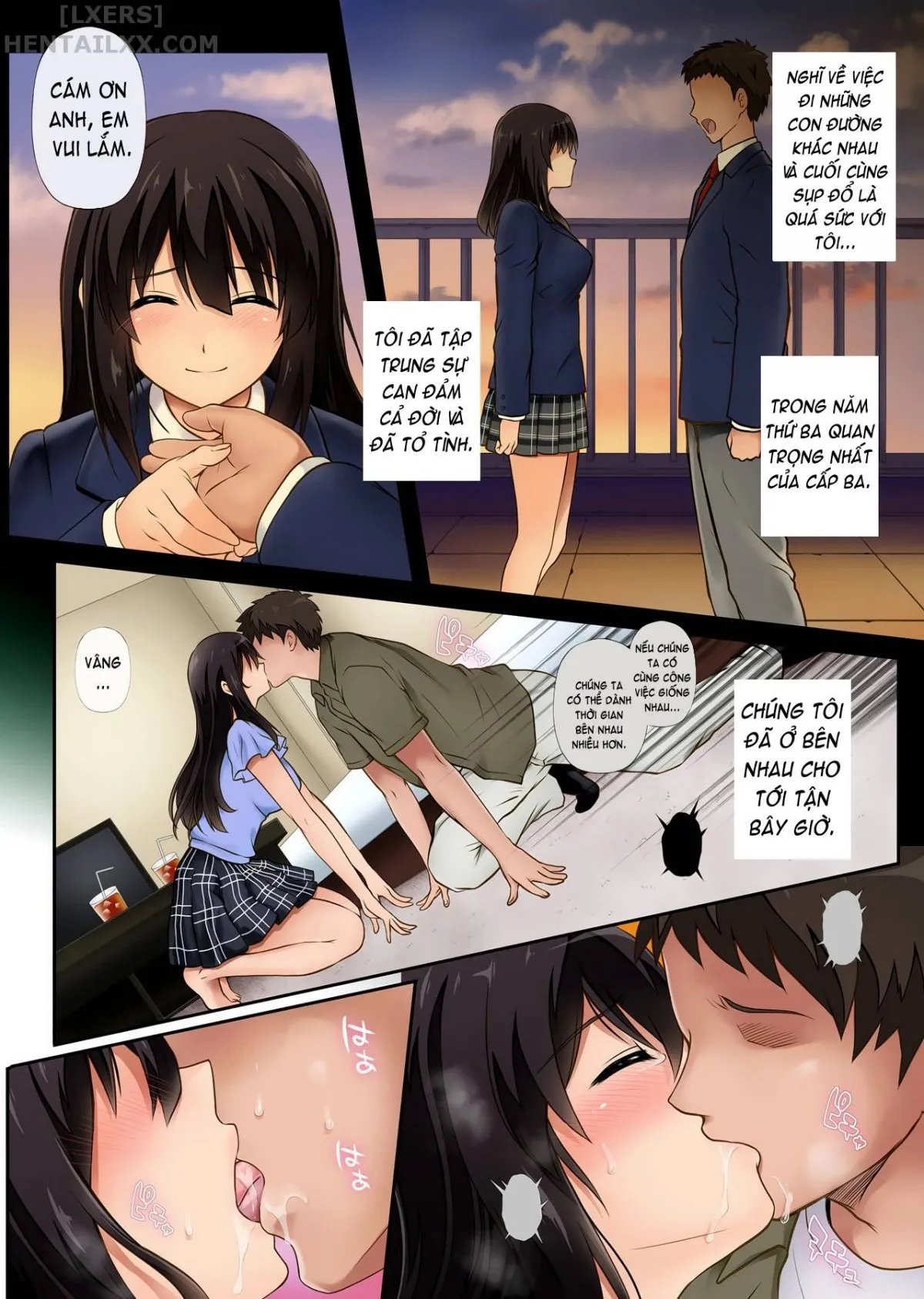 HentaiVN.net - Ảnh 5 - Kare to Watashi to Tenchou no Shinya Kinmu [Night Shift NTR] - Chapter 01 - Có che