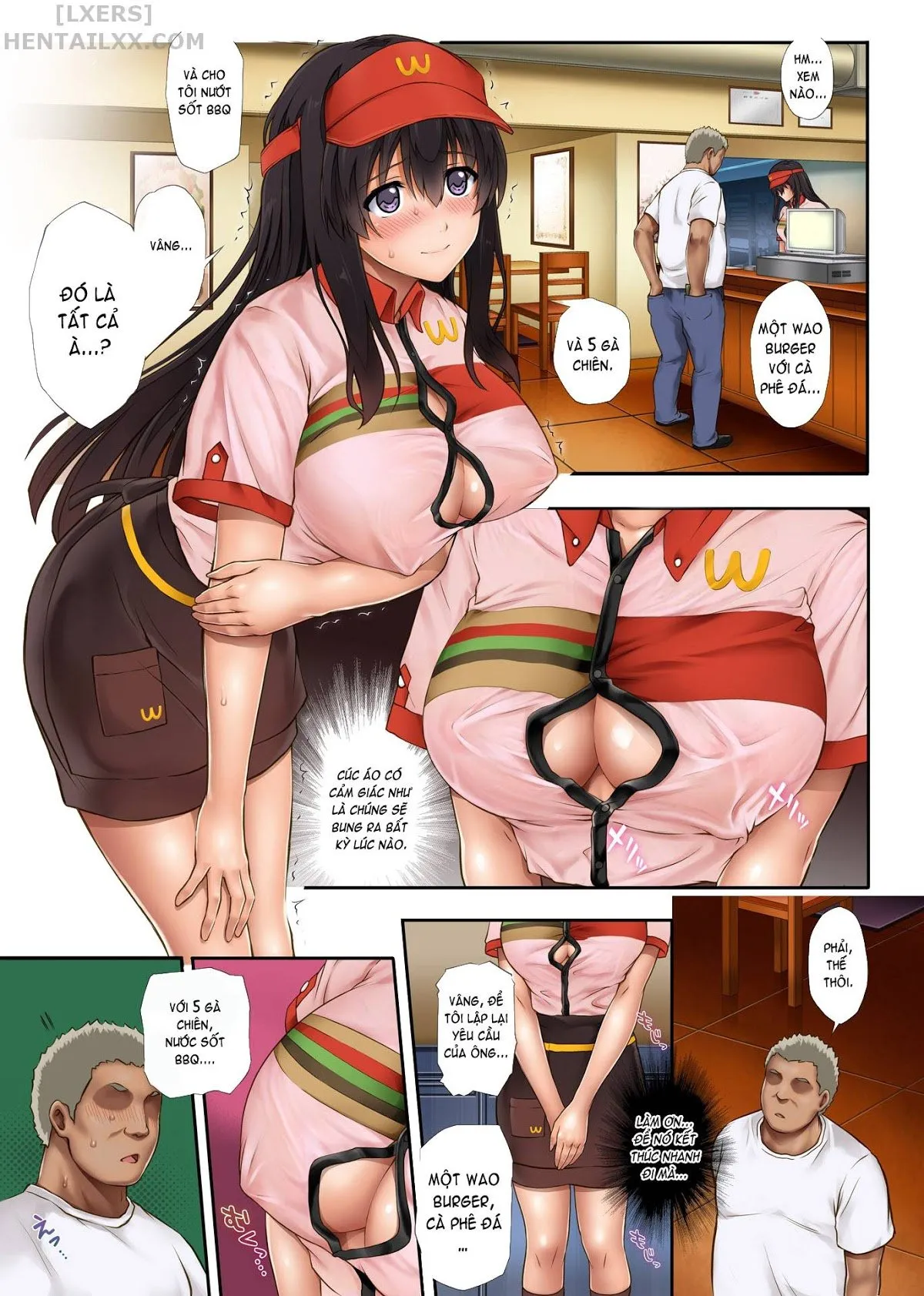 HentaiVN.net - Ảnh 10 - Kare to Watashi to Tenchou no Shinya Kinmu [Night Shift NTR] - Chapter 02 - Có che