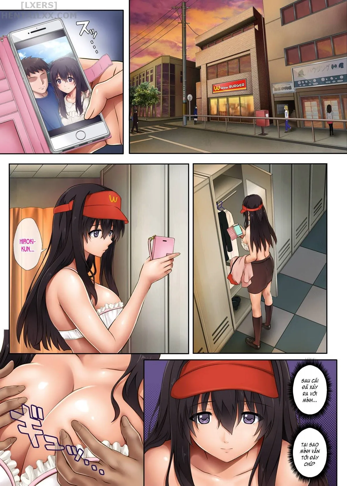 HentaiVN.net - Ảnh 4 - Kare to Watashi to Tenchou no Shinya Kinmu [Night Shift NTR] - Chapter 02 - Có che