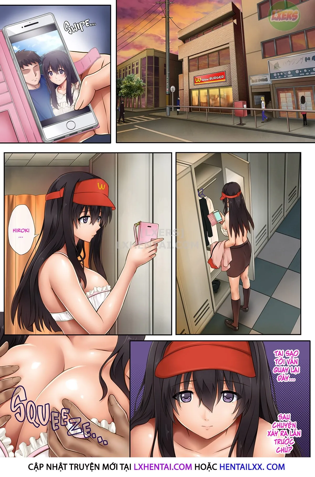 HentaiVN.net - Ảnh 7 - Kare to Watashi to Tenchou no Shinya Kinmu [Night Shift NTR] - Chap 2 - Không che