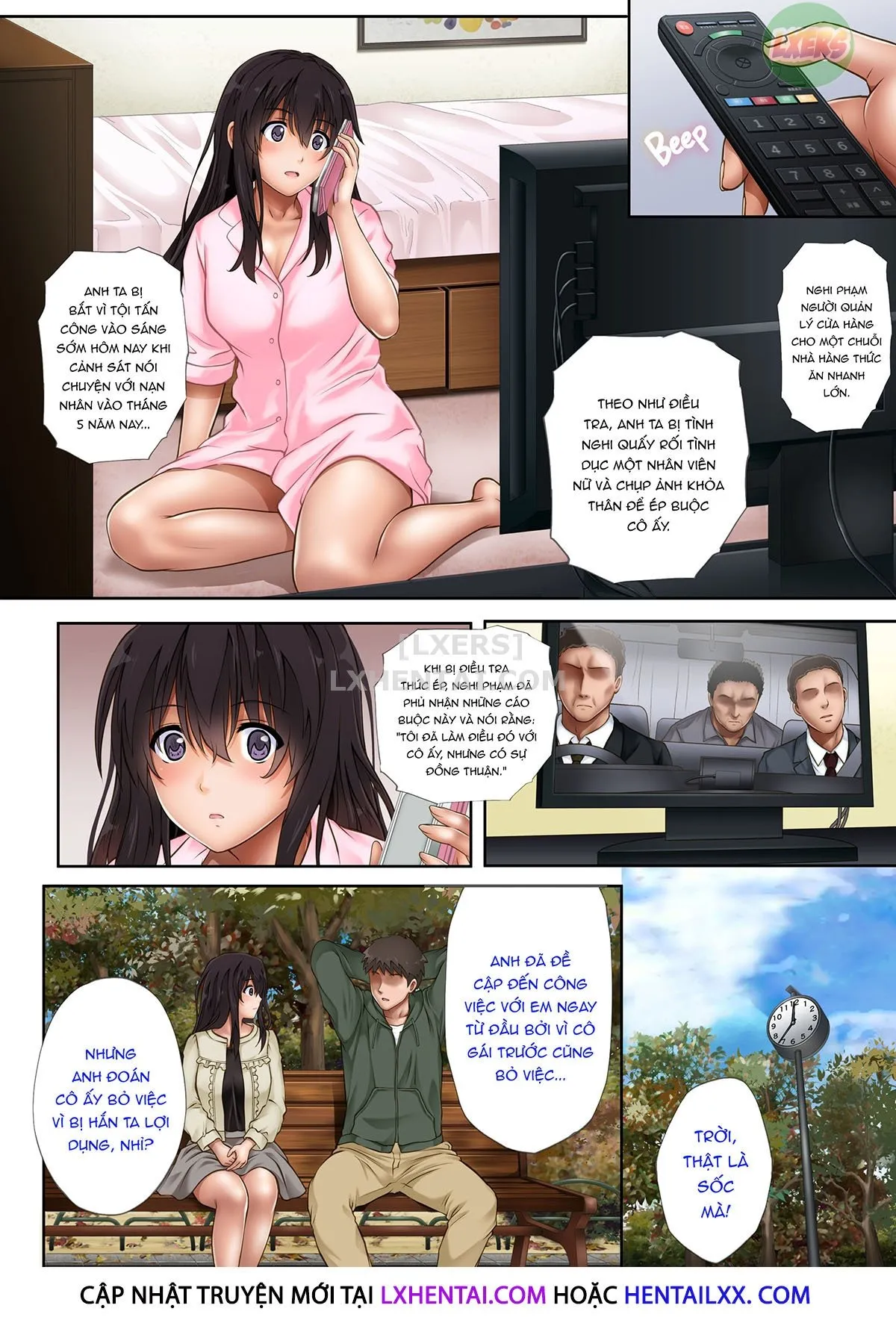 HentaiVN.net - Ảnh 25 - Kare to Watashi to Tenchou no Shinya Kinmu [Night Shift NTR] - Chap 3 - Không che