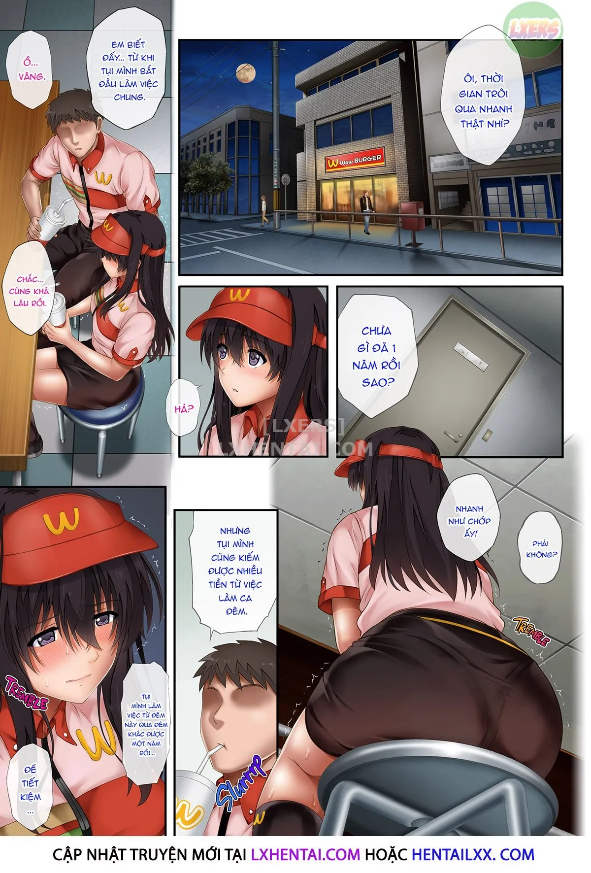 HentaiVN.net - Ảnh 6 - Kare to Watashi to Tenchou no Shinya Kinmu [Night Shift NTR] - Chap 3 - Không che