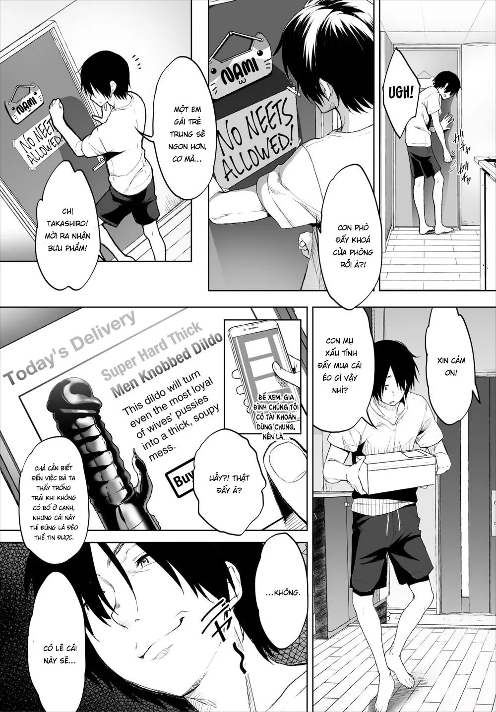 HentaiVN.net - Ảnh 5 - Biến mẹ thành cái loz di động! [Super Streaming! Turning My Stepmom into My Cumdump!] - Chap 1