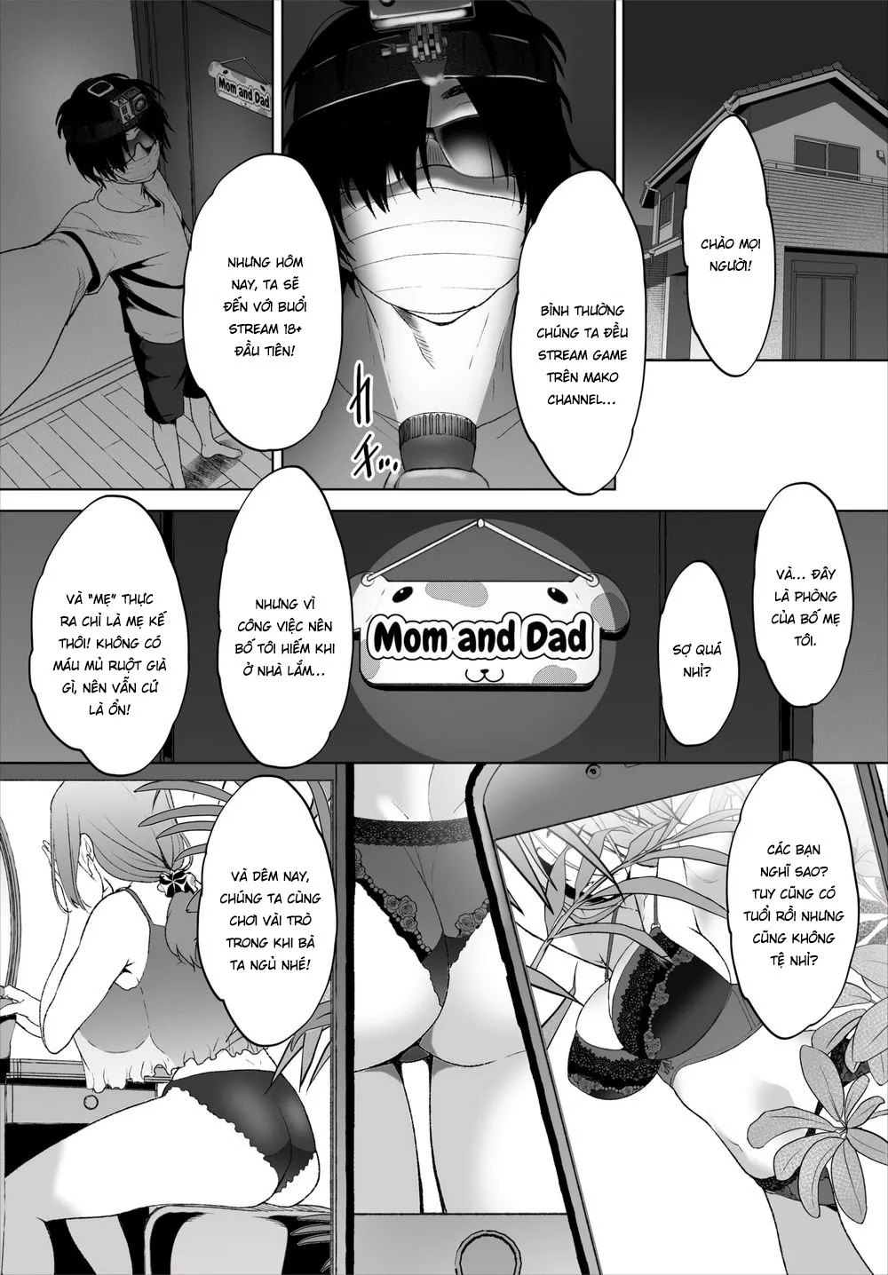 HentaiVN.net - Ảnh 6 - Biến mẹ thành cái loz di động! [Super Streaming! Turning My Stepmom into My Cumdump!] - Chap 1