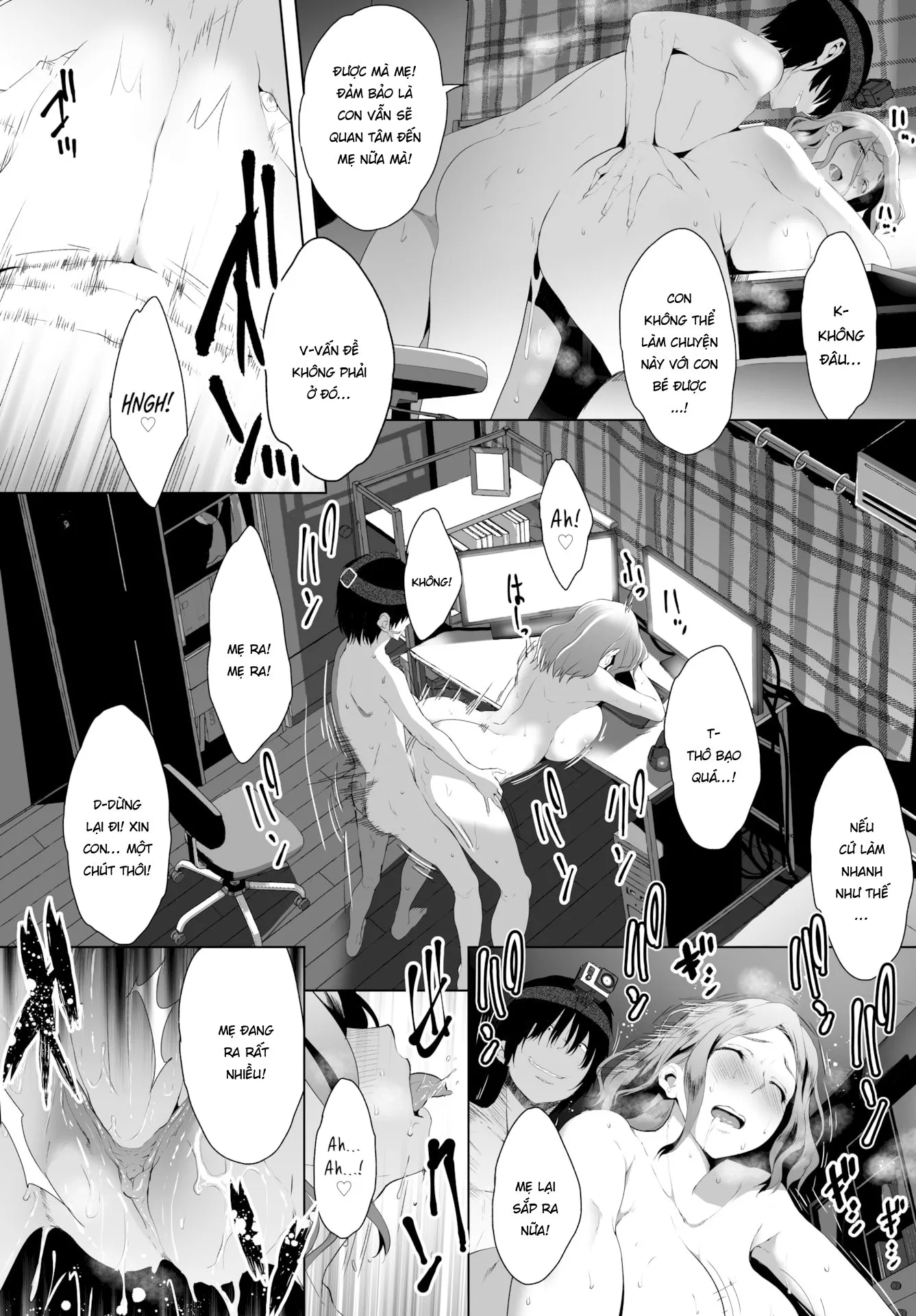 HentaiVN.net - Ảnh 3 - Biến mẹ thành cái loz di động! [Super Streaming! Turning My Stepmom into My Cumdump!] - Chap 6 - Đã đội mũ chưa mà đọc?