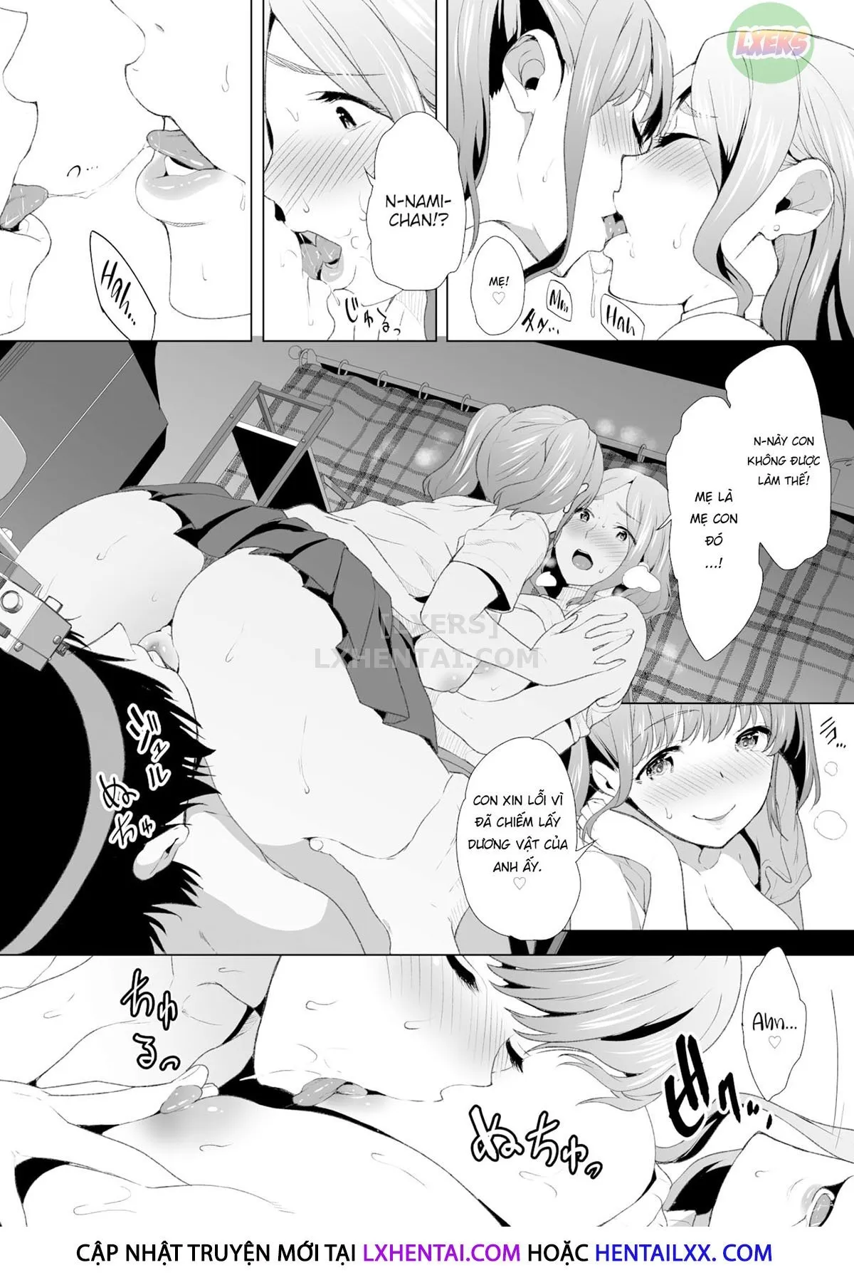 HentaiVN.net - Ảnh 14 - Biến mẹ thành cái loz di động! [Super Streaming! Turning My Stepmom into My Cumdump!] - Chap 9