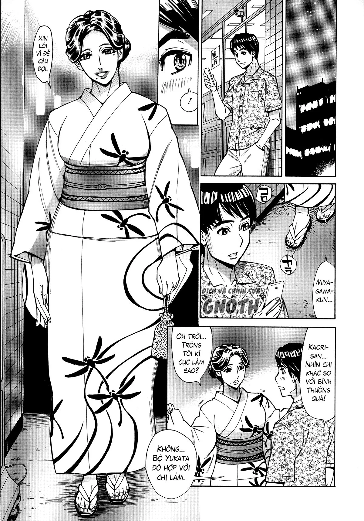 HentaiVN.net - Ảnh 7 - Hitozuma Koi Hanabi [Hajimete no Furin ga 3P ni Itaru made] - Chap 1 - Ngoại tình với trai trẻ (1)