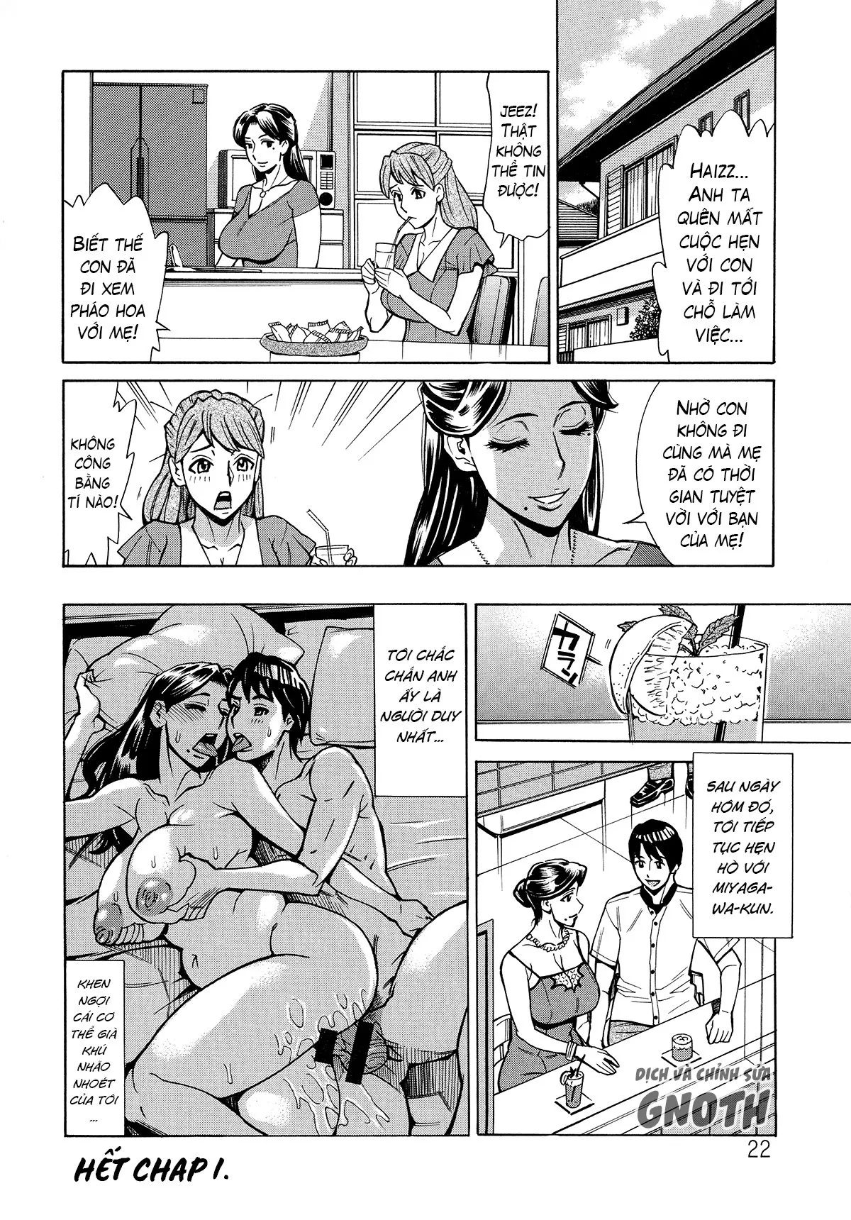 HentaiVN.net - Ảnh 14 - Hitozuma Koi Hanabi [Hajimete no Furin ga 3P ni Itaru made] - Chap 1 - Ngoại tình với trai trẻ (1)