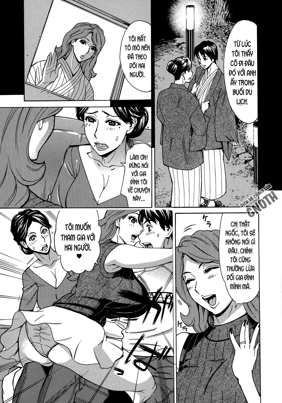 HentaiVN.net - Ảnh 6 - Hitozuma Koi Hanabi [Hajimete no Furin ga 3P ni Itaru made] - Chap 3 - Ngoại tình với trai trẻ (3)