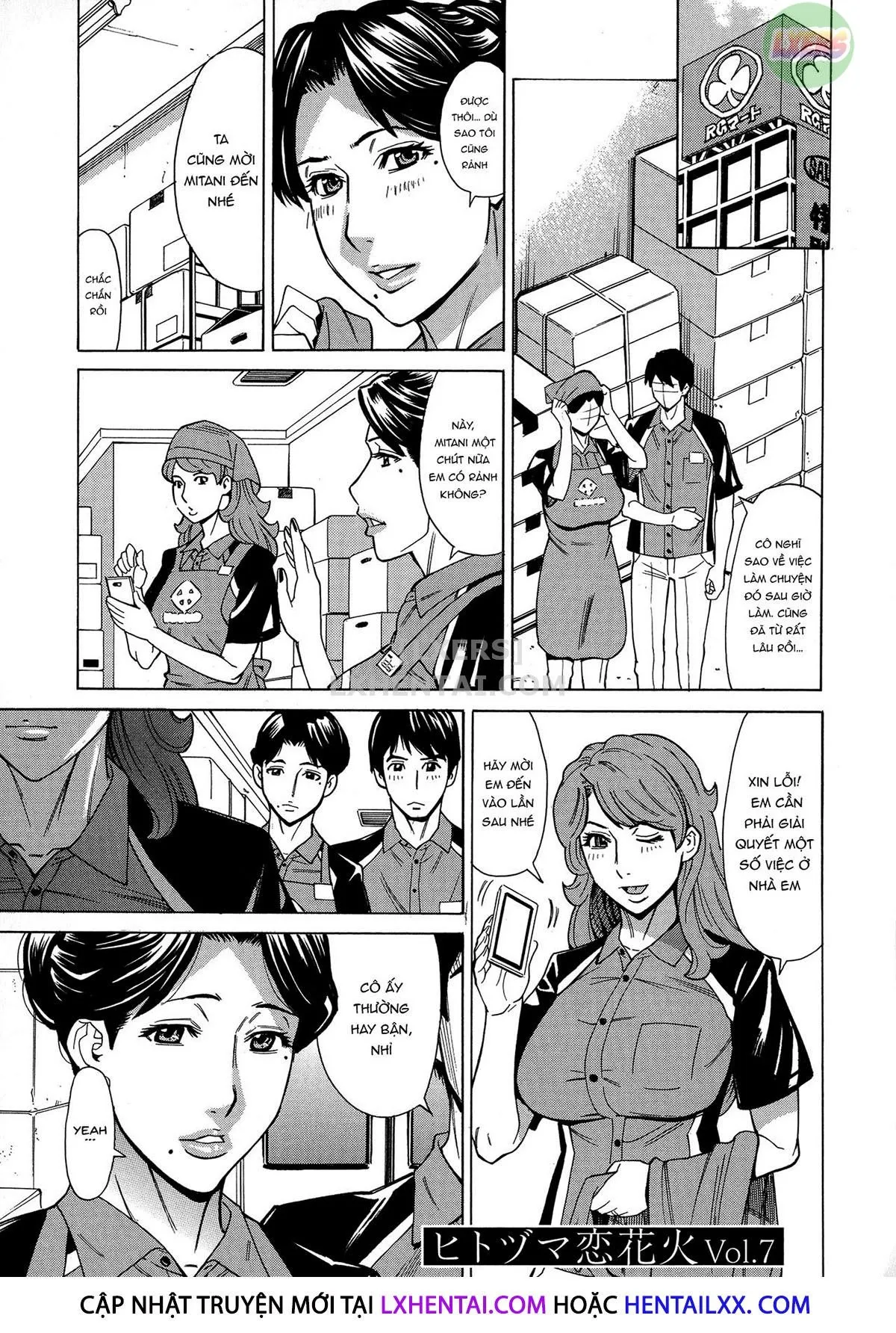 HentaiVN.net - Ảnh 5 - Hitozuma Koi Hanabi [Hajimete no Furin ga 3P ni Itaru made] - Chap 7