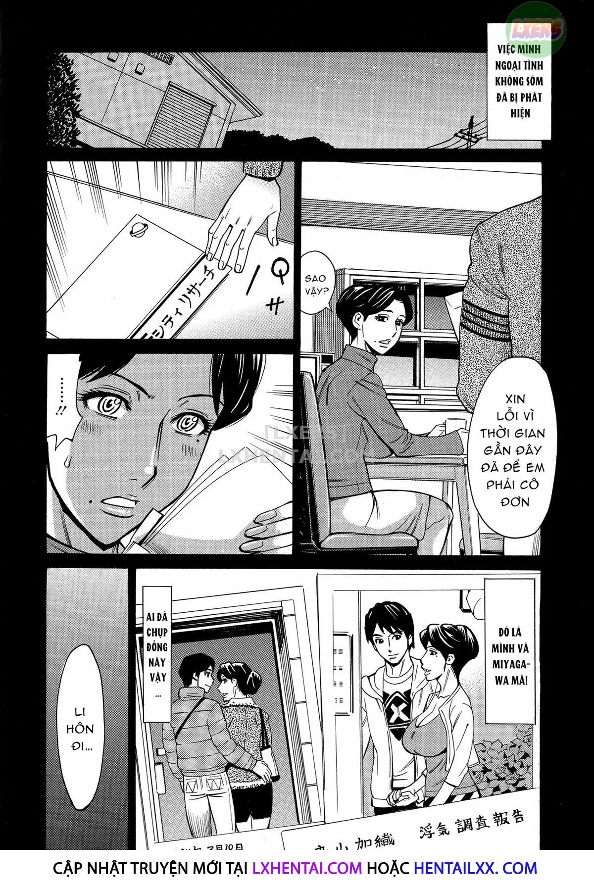 HentaiVN.net - Ảnh 6 - Hitozuma Koi Hanabi [Hajimete no Furin ga 3P ni Itaru made] - Chap 8