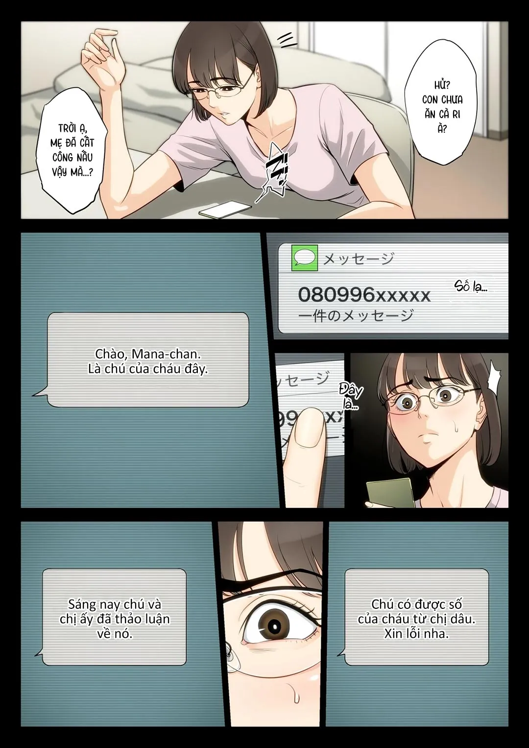 HentaiVN.net - Ảnh 8 - Tôi, mẹ và chú [Watashi, Oji, Haha.] - Chap 2