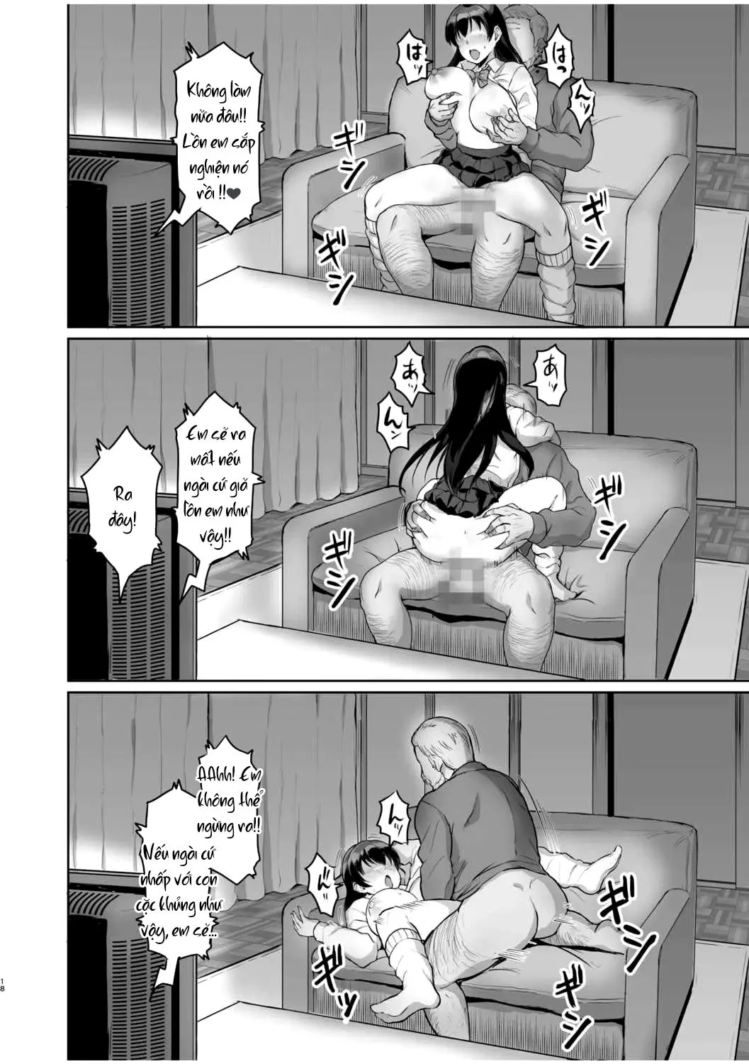 HentaiVN.net - Ảnh 19 - Moto Papakatsu Aite to no Himitsu no SEX ~Gifu Kara no Teishuku Shiken~ - Chap 3