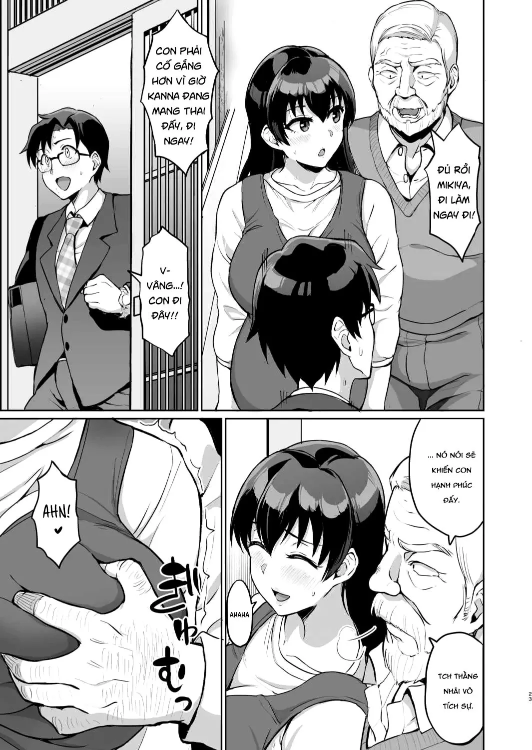HentaiVN.net - Ảnh 25 - Moto Papakatsu Aite to no Himitsu no SEX ~Gifu Kara no Teishuku Shiken~ - Chap 6