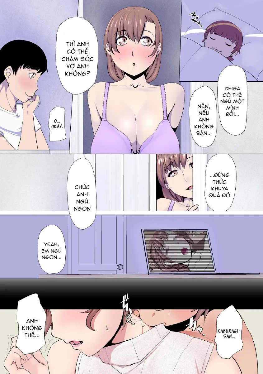 HentaiVN.net - Ảnh 11 - Oku-sama wa Aitsu no Niku Onaho ni Narimashita - Chap 1