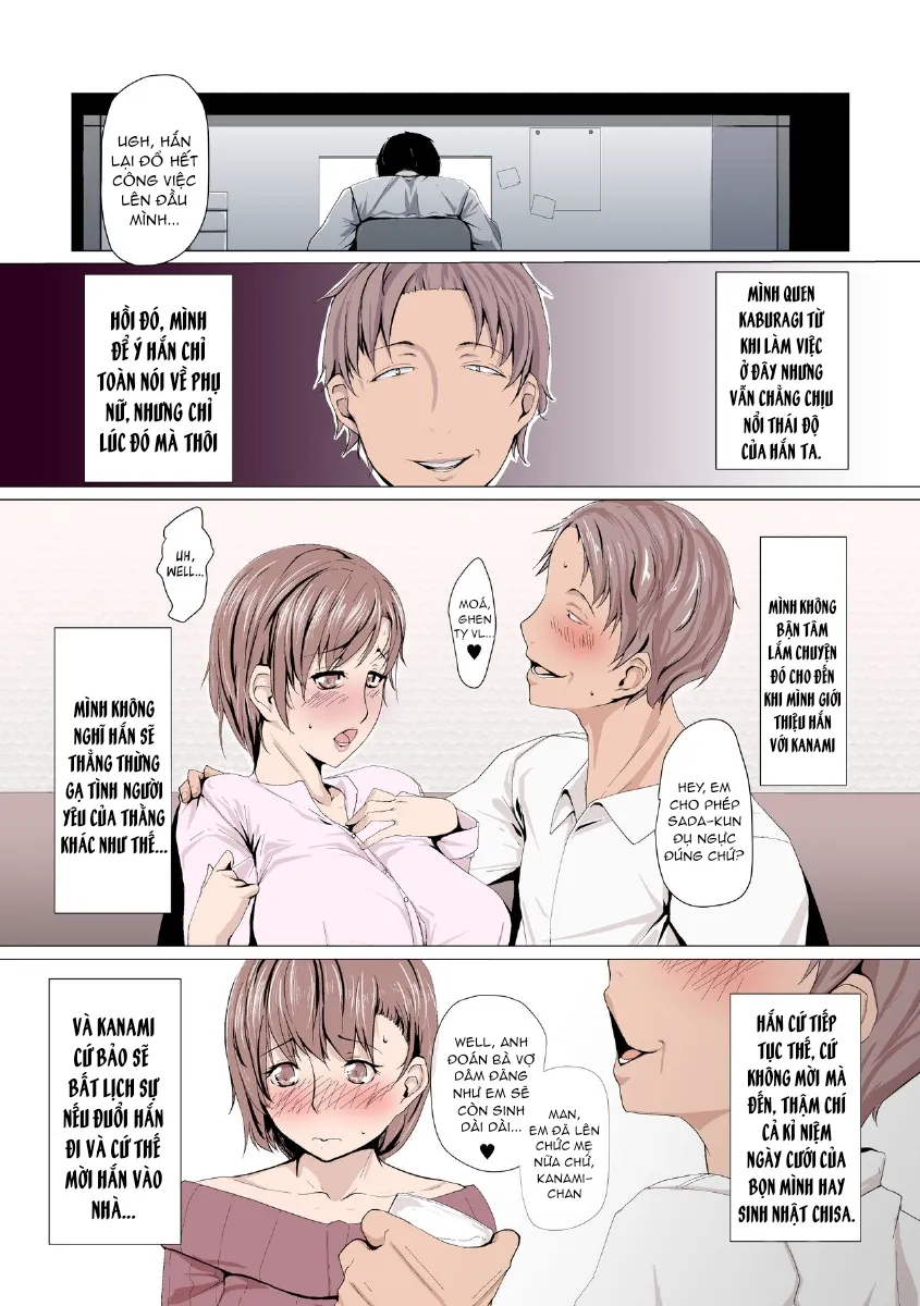 HentaiVN.net - Ảnh 4 - Oku-sama wa Aitsu no Niku Onaho ni Narimashita - Chap 1