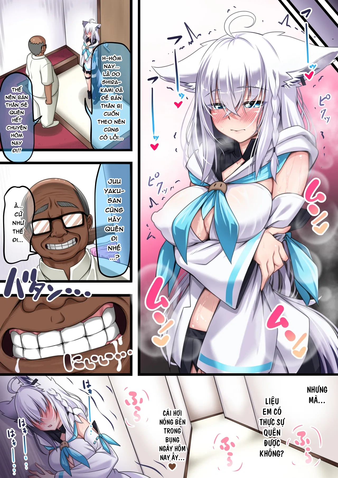 HentaiVN.net - Ảnh 12 - Vì tên bạn trai Sukonbu không thỏa mãn được Shirakami, nên là... - Chap 7