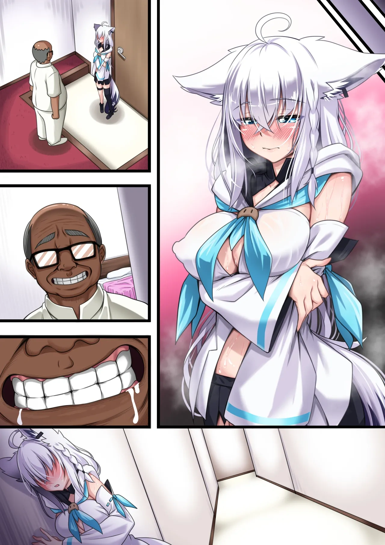 HentaiVN.net - Ảnh 36 - Vì tên bạn trai Sukonbu không thỏa mãn được Shirakami, nên là... - Chap 7