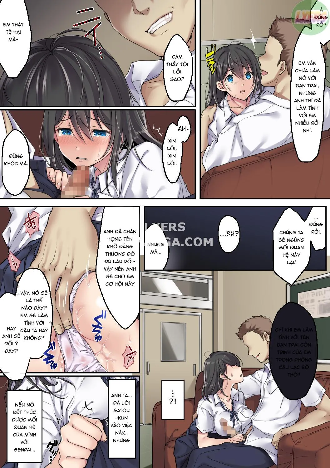 HentaiVN.net - Ảnh 4 - Bạn gái tôi đã lập một thoả thuận với senpai để bảo vệ tôi. [Kanojo no Okashita Ayamachi] - Chap 2 - [END]