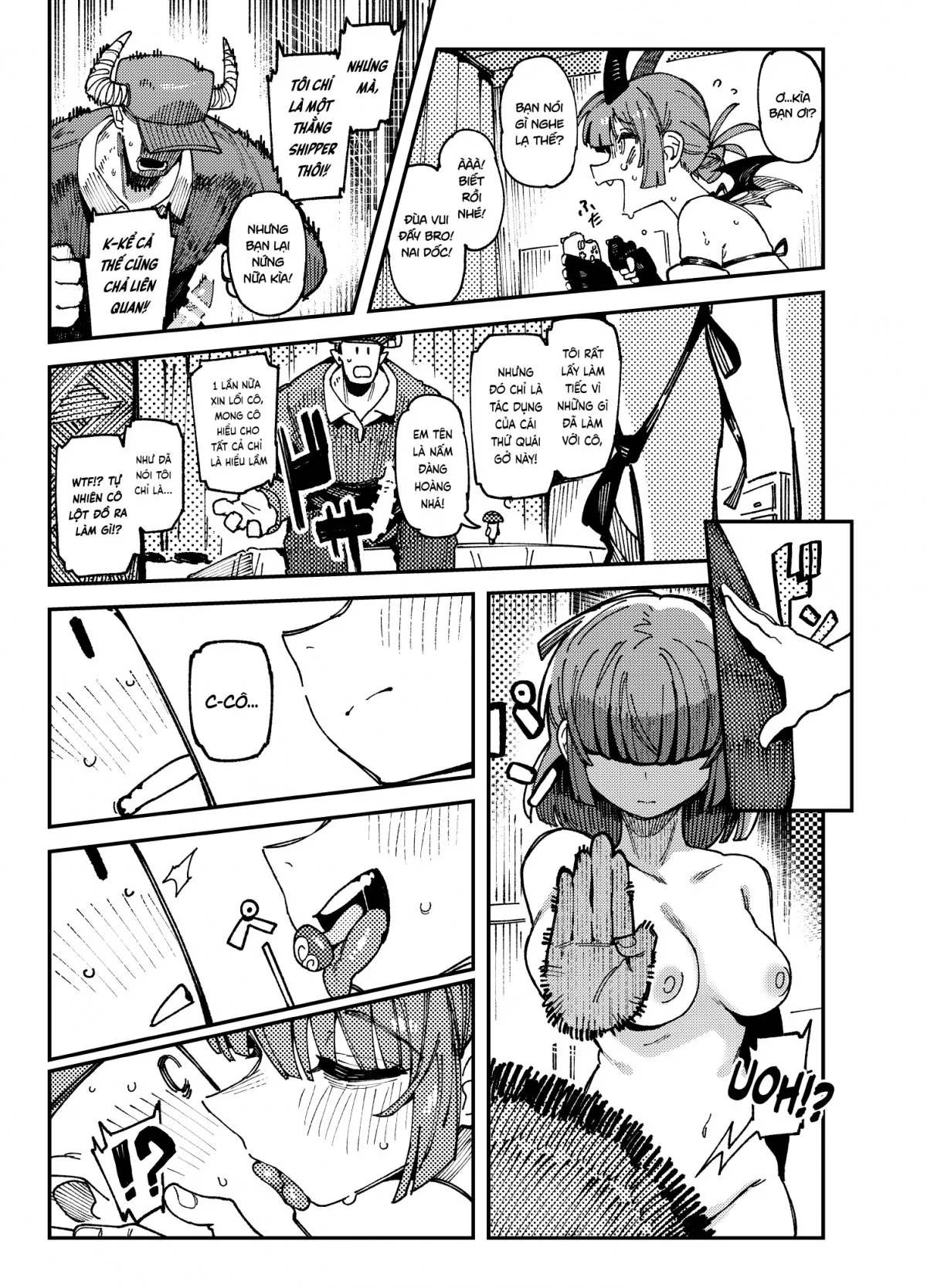 HentaiVN.net - Ảnh 39 - Lỡ ăn phải nấm, nứng không kịp ngỡ [Ie ga Shike Sugite Haete Kita Genkaku Yuuhatsu Kinoko wo Gosyoku Shite Hatsujyou Shita Ato no Are ya Kore; 家が湿気過ぎて生えてきた幻覚誘発するキノコを誤食して発情したあとのあれやこれ] - Tu bi con tình iu