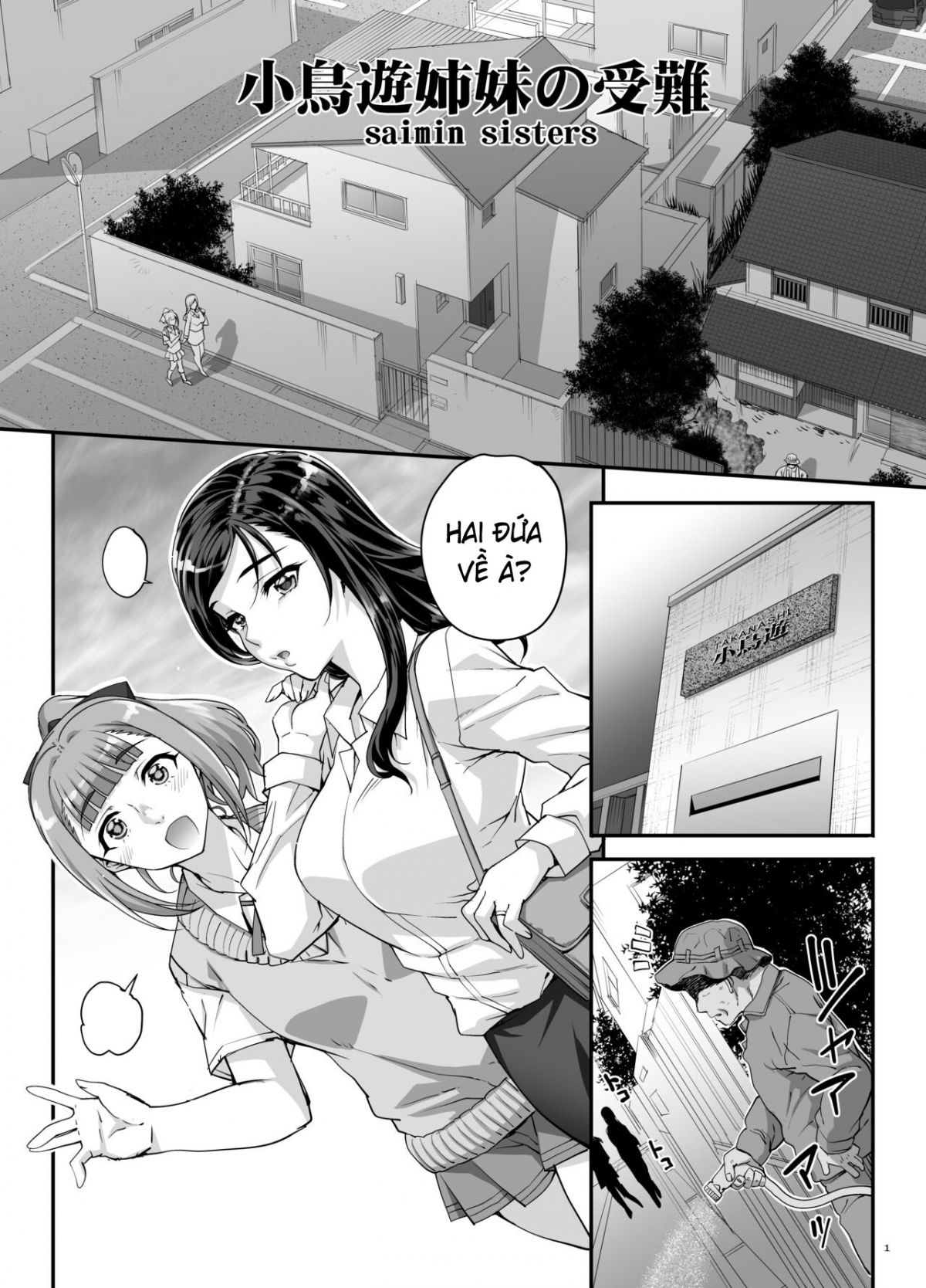 HentaiVN.net - Ảnh 3 - Takanashi Shimai no Junan [小鳥遊姉妹の受難] - Chap 1