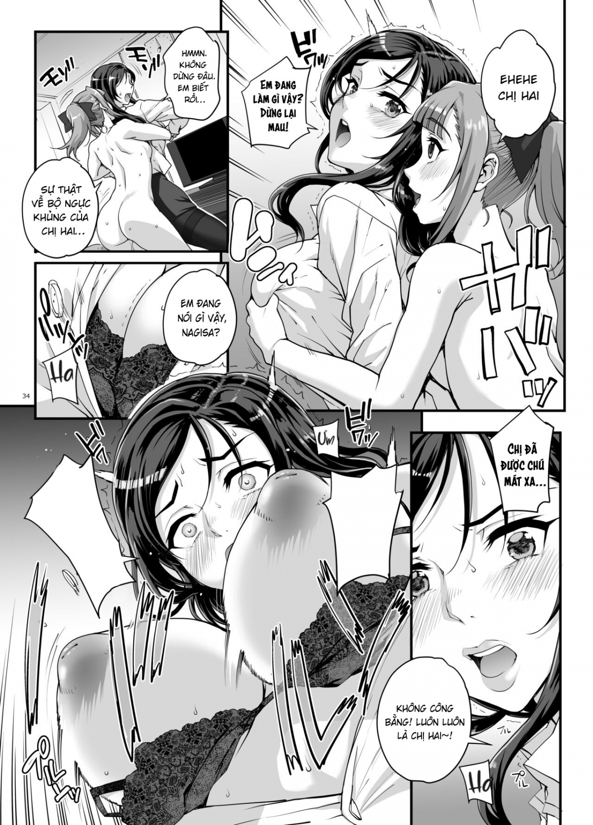 HentaiVN.net - Ảnh 34 - Takanashi Shimai no Junan [小鳥遊姉妹の受難] - Chap 1