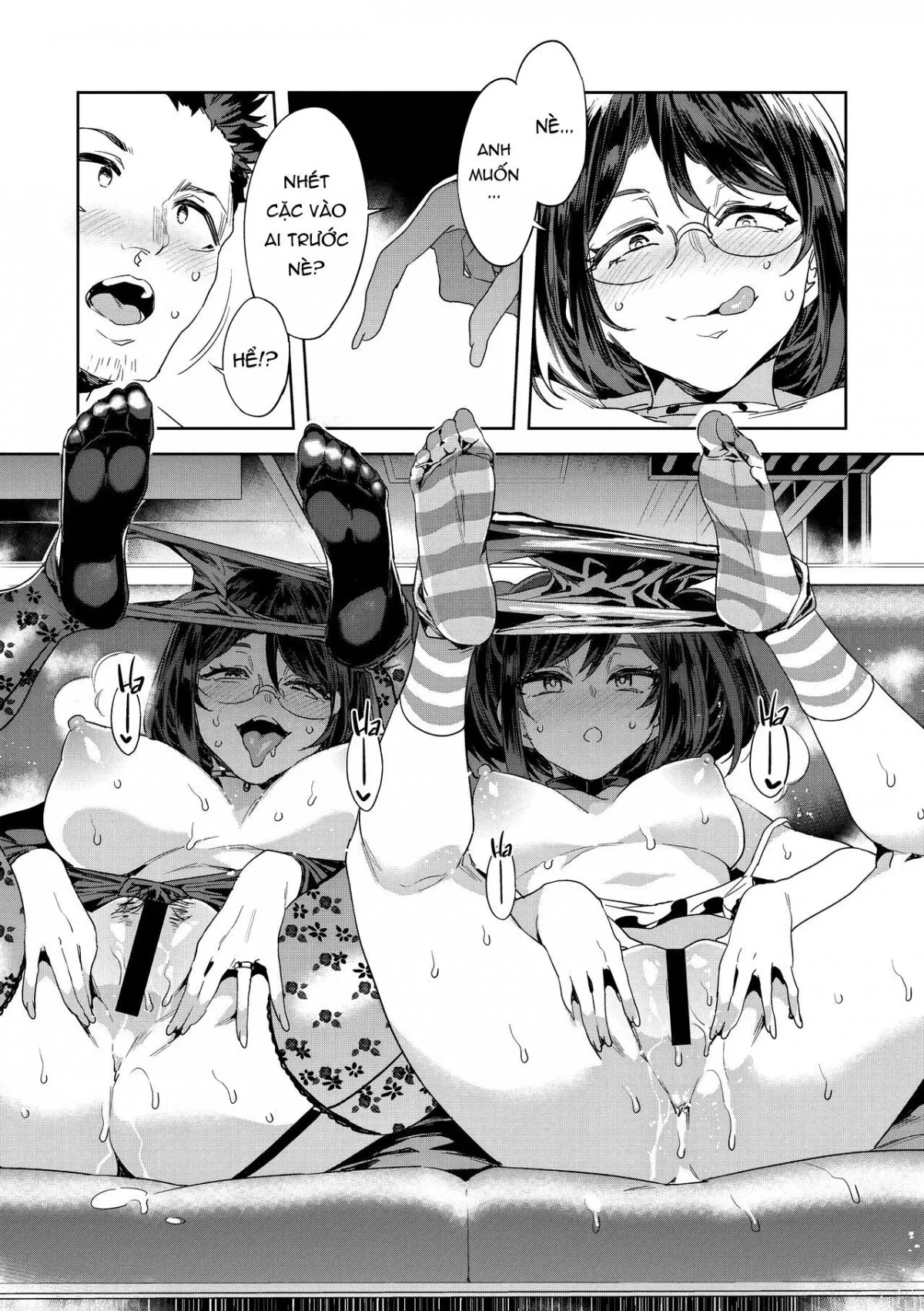 HentaiVN.net - Ảnh 13 - Chuyến tàu của hai mẹ con và hành trình ướt át. [Souma Oyako no Densha - Yukemuri Ryojou Hen 1 ; The Souma Mother-Daughter Pair in the Train - Steamy Sexcapades, Part 1] - Chap 1