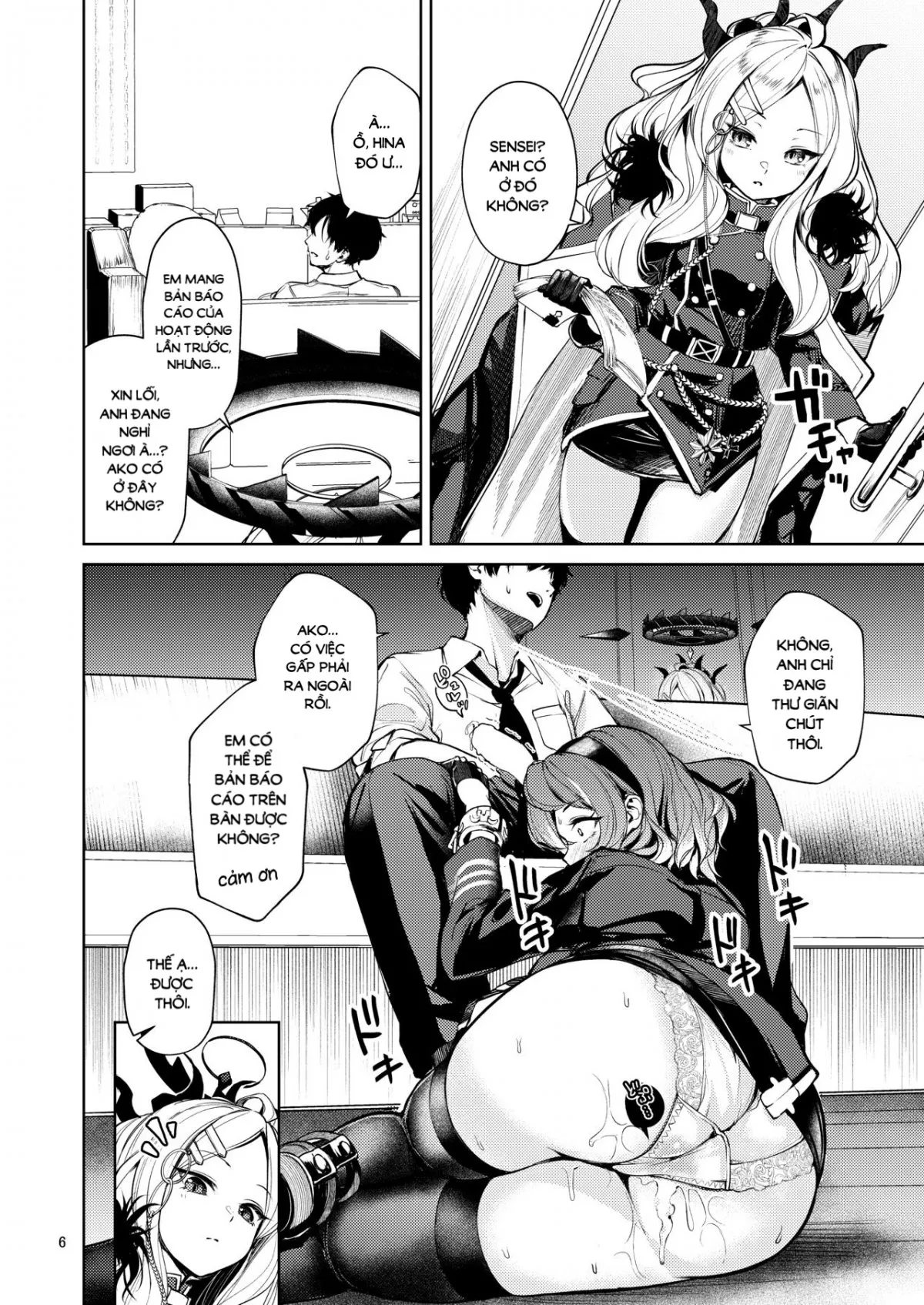 HentaiVN.net - Ảnh 6 - Bisho Bisho Archive ~Amau Ako Hen~ | Soaking Wet Archive ~Amau Ako's Chapter~ (Blue Archive) - Oneshot